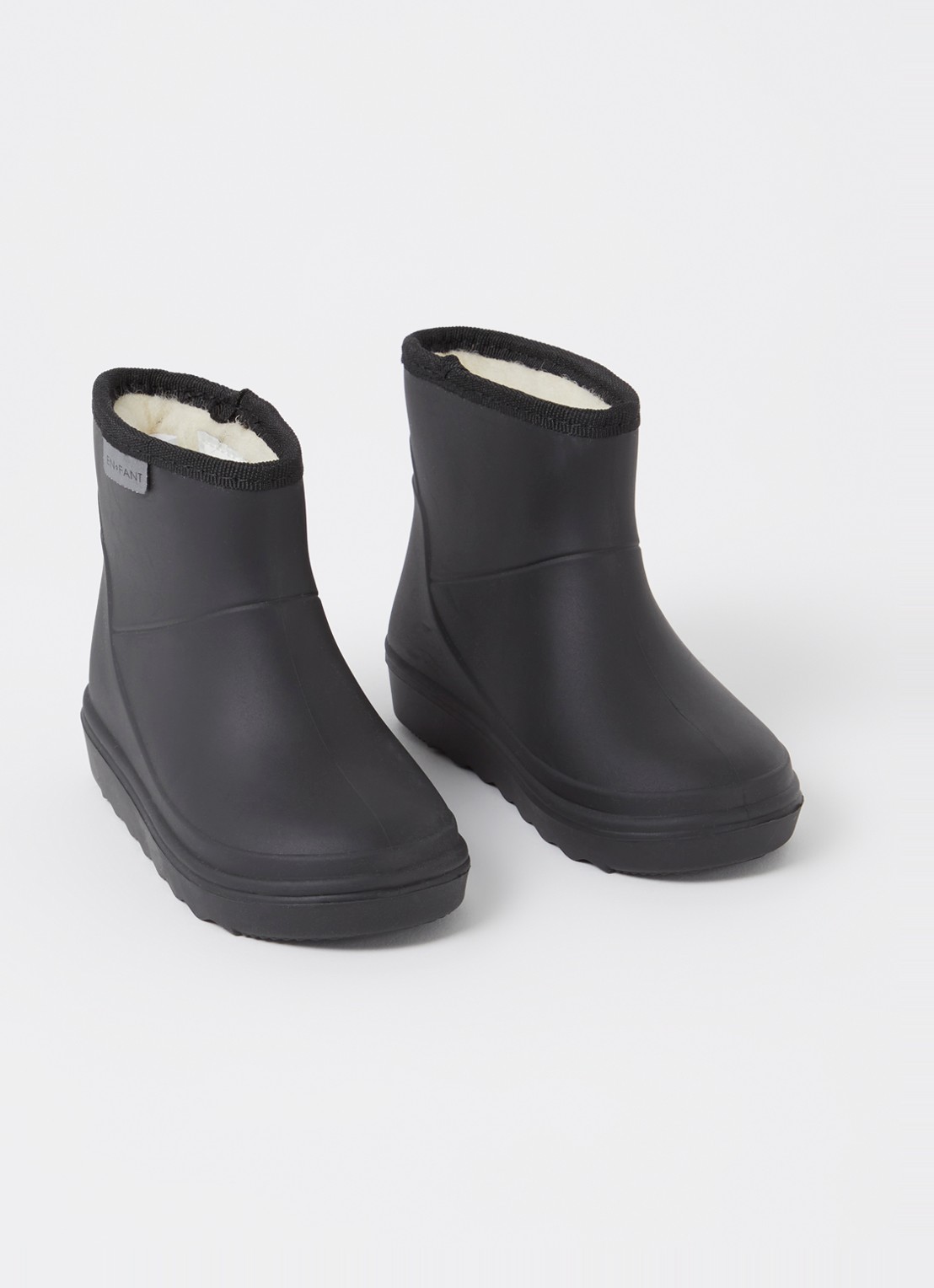 EN FANT Regenlaars met teddy voering - voorkant 4 zwart