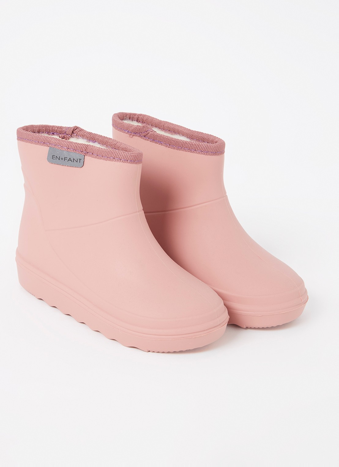 EN FANT Regenlaars met teddy voering - voorkant 4 oudroze