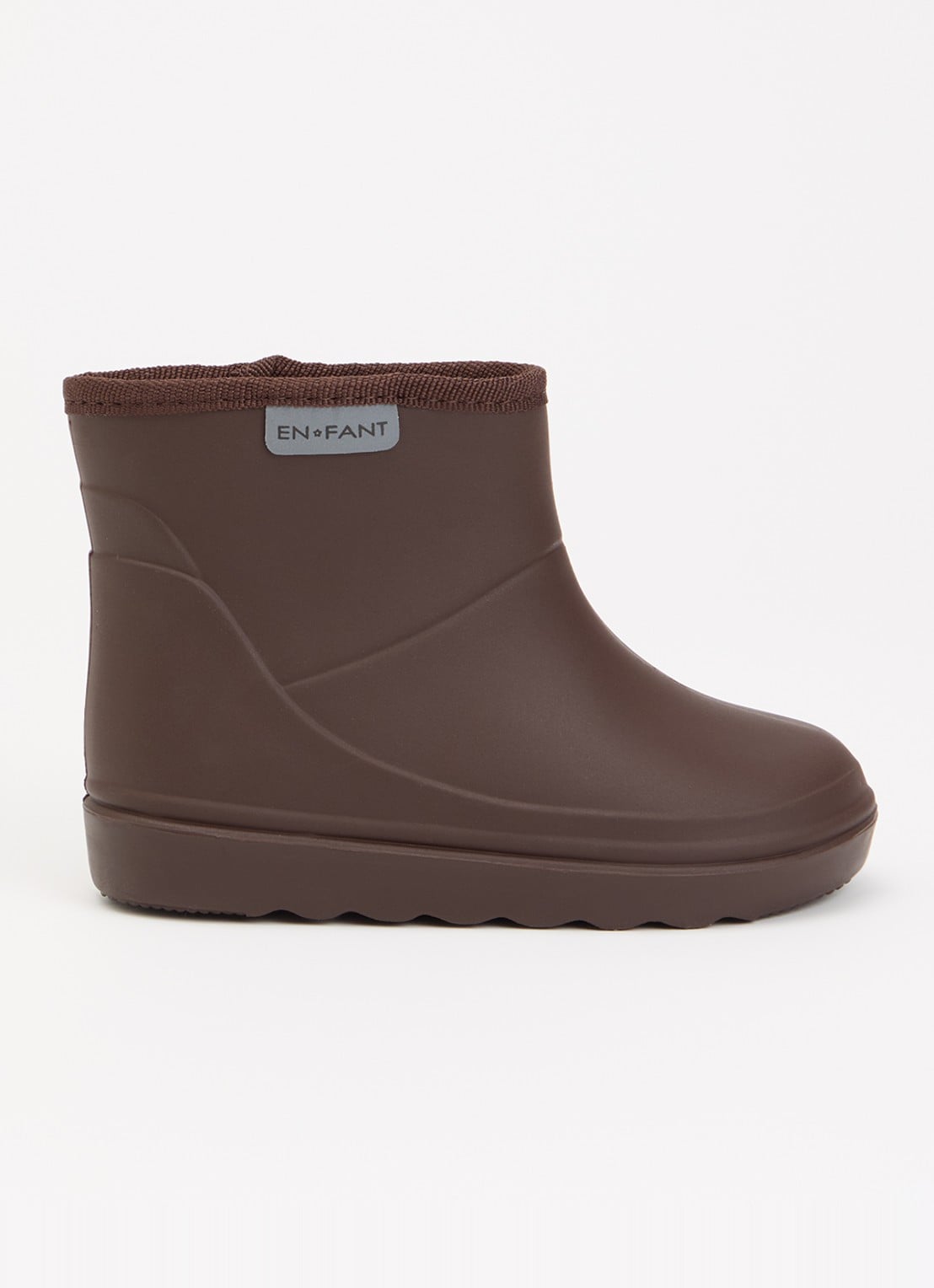 EN FANT Regenlaars met teddy voering - voorkant chocoladebruin
