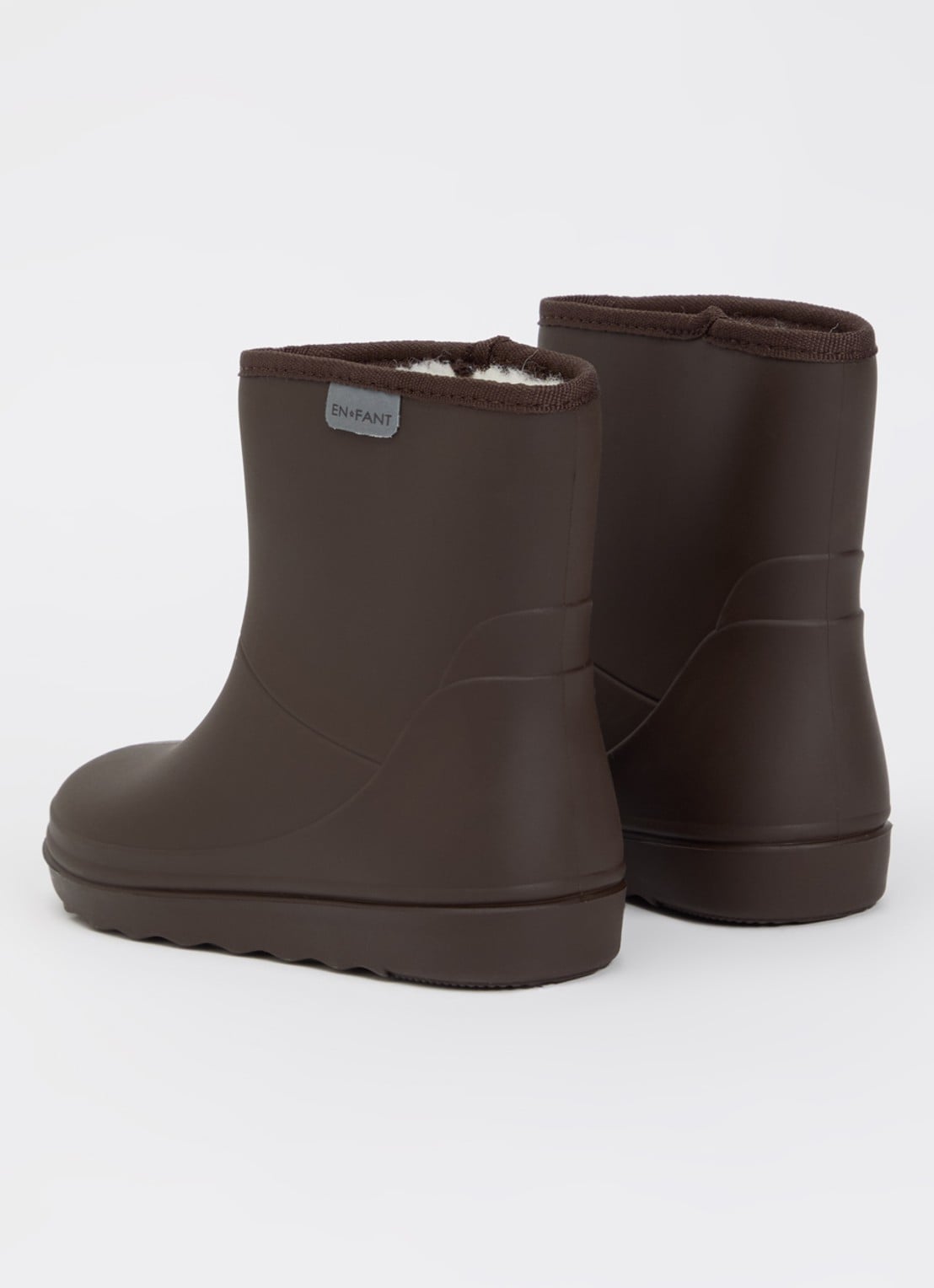 EN FANT Regenlaars met teddy voering - achterkant 7 chocoladebruin