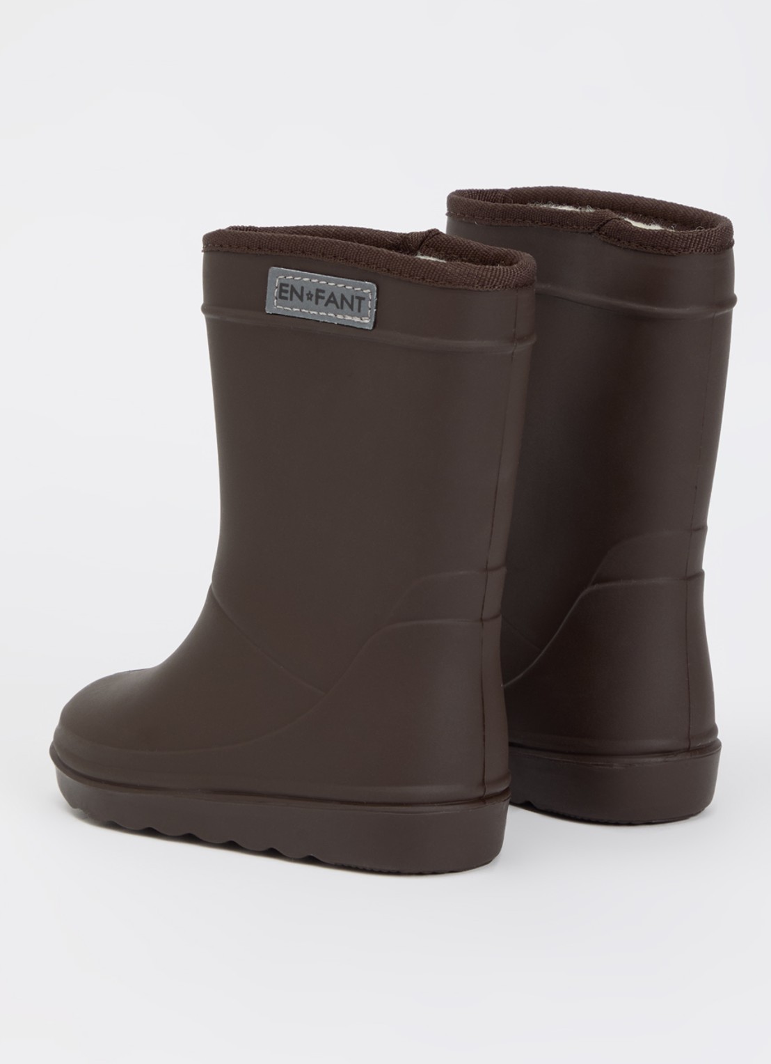 EN FANT Thermo regenlaars met logo - achterkant 6 chocoladebruin