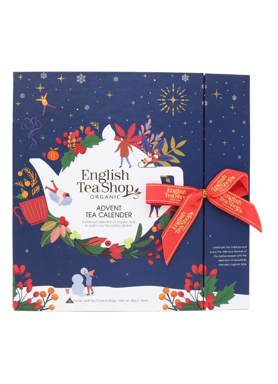 English Tea Shop Book Style Christmas Night adventskalender 50 gram - 25 dagen - voorkant undefined