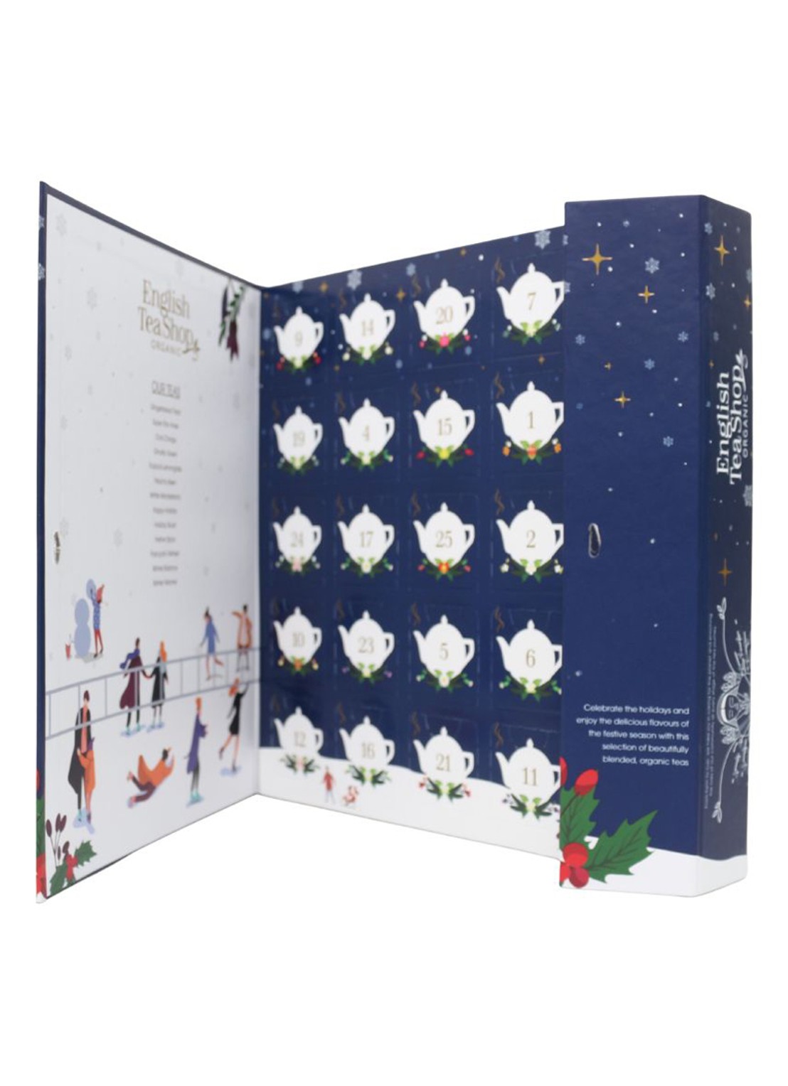 English Tea Shop Book Style Christmas Night adventskalender 50 gram - 25 dagen - voorkant 2 undefined