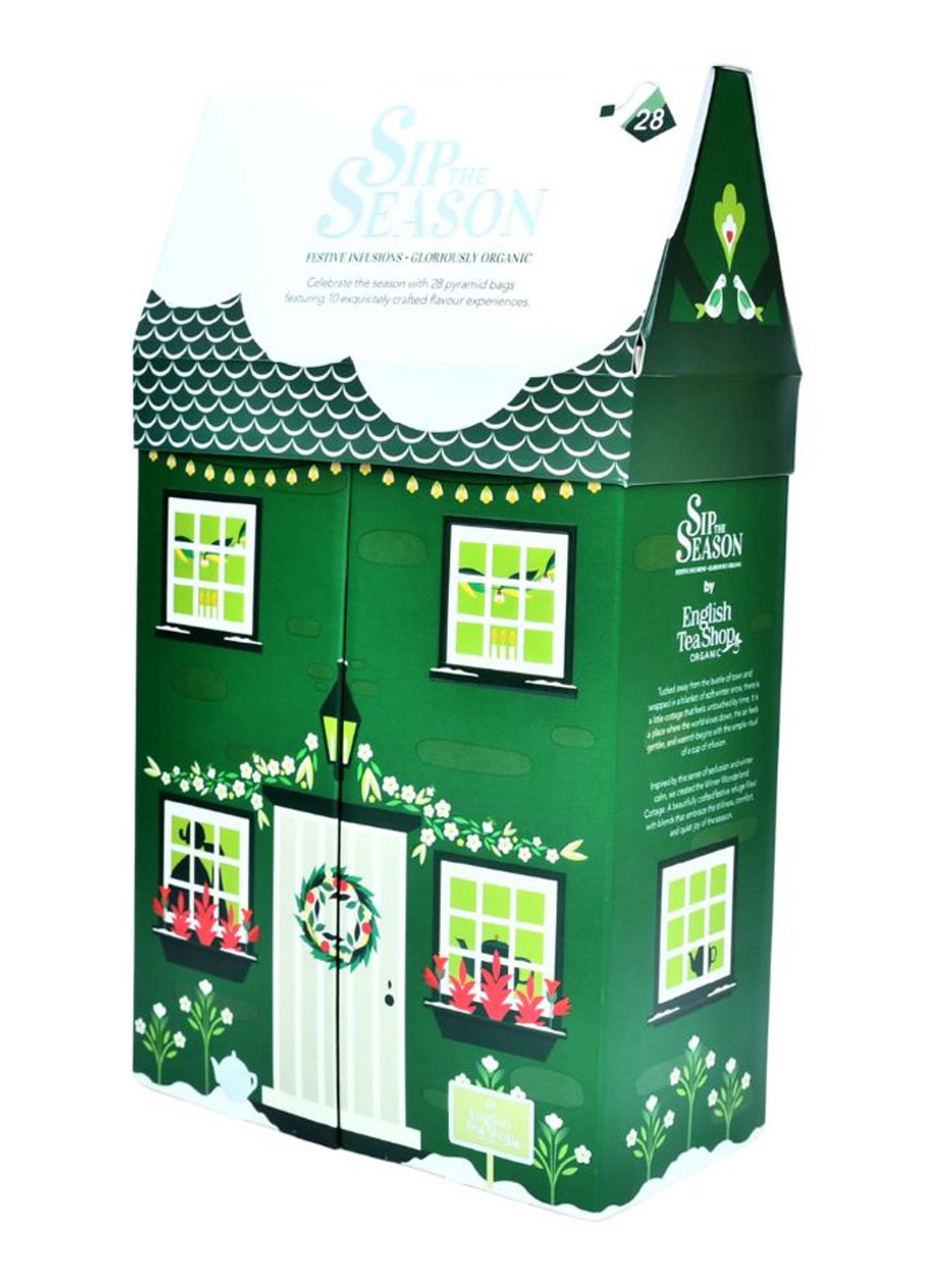 English Tea Shop Christmas Cottage theezakjes 57 gram 28 stuks - voorkant undefined