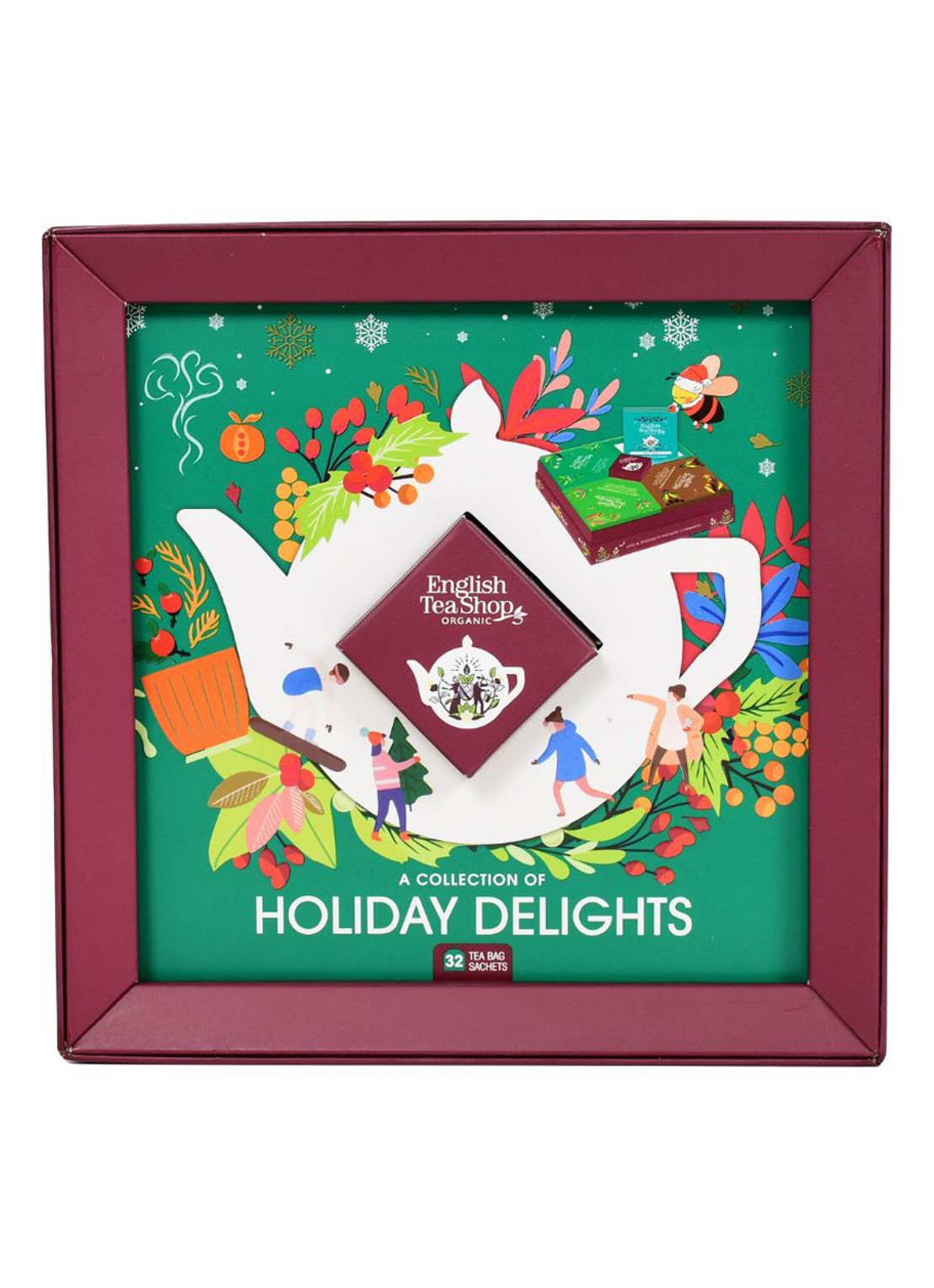 English Tea Shop Holiday Delights theezakjes 62 gram 32 stuks - voorkant undefined