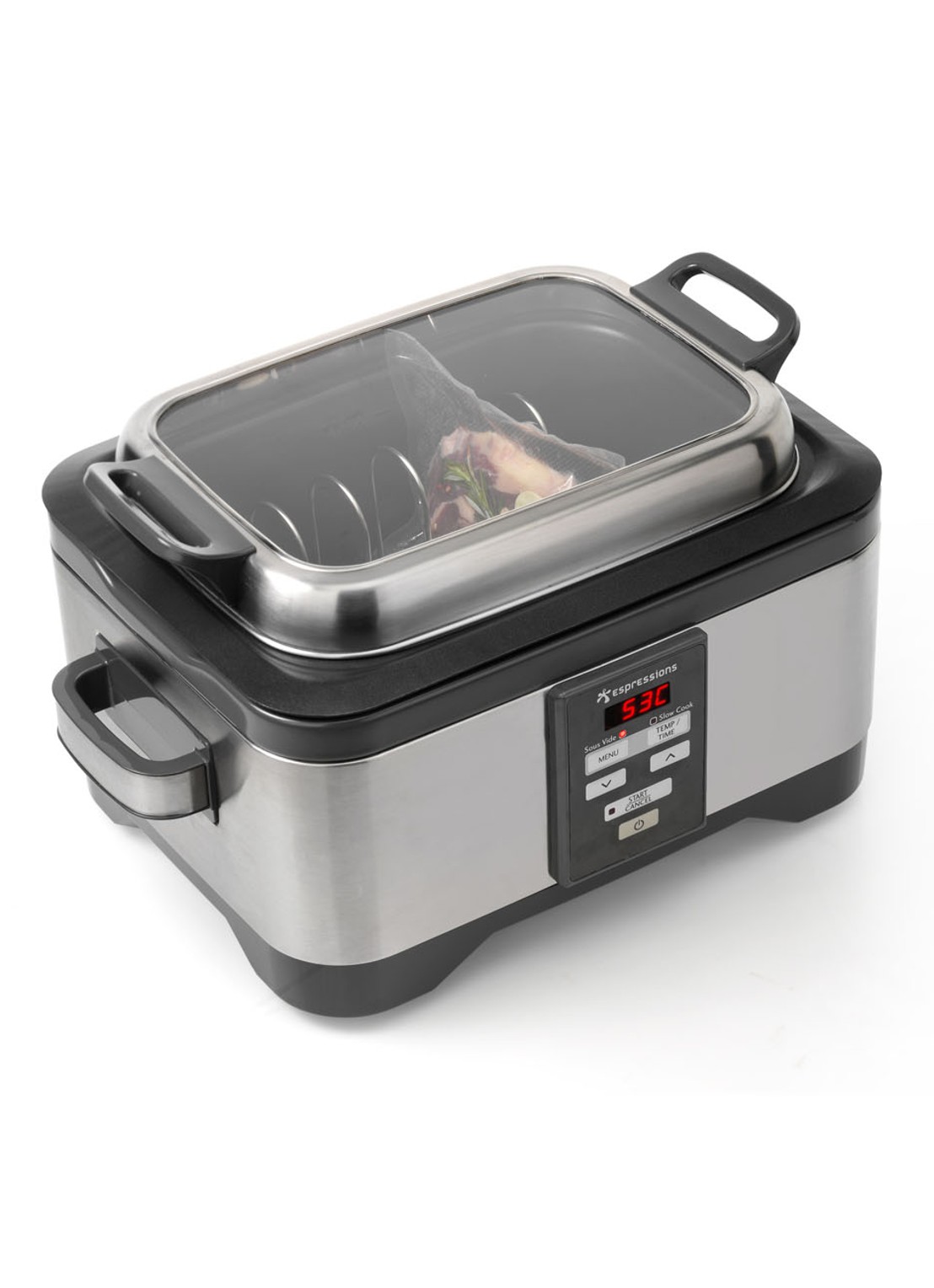 Espressions Duo Sous-Vide EP4000 + slowcooker 5,5 liter - detail 3 middengrijs