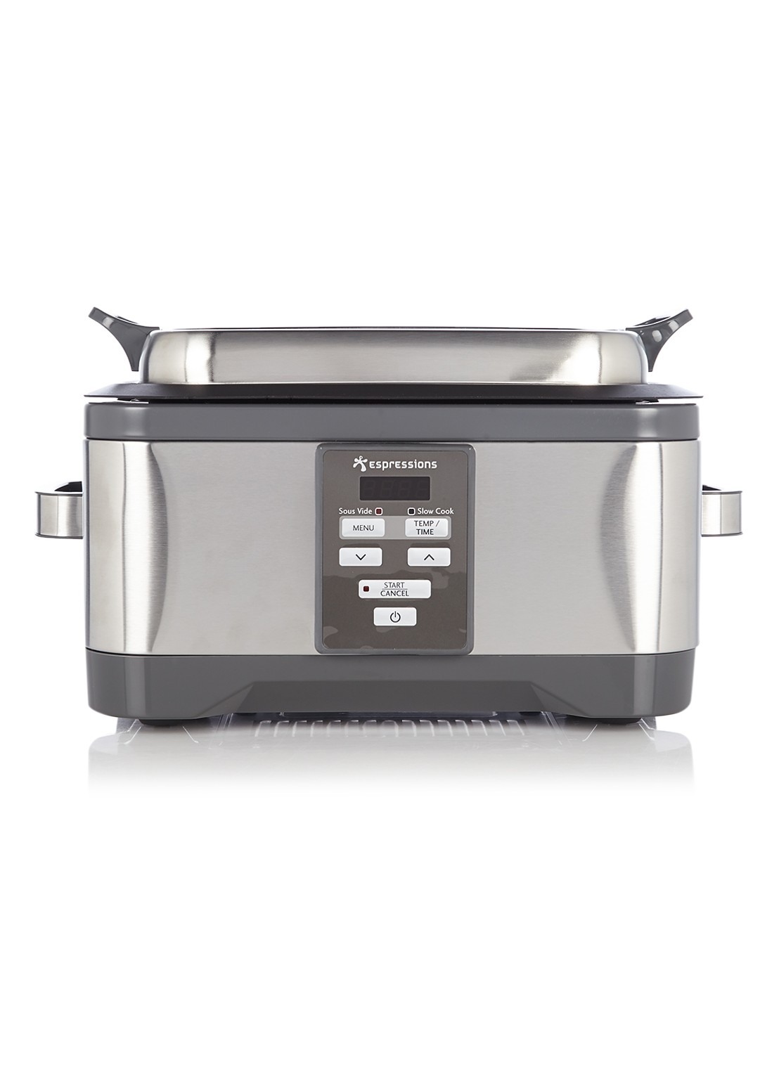 Espressions Duo Sous-Vide EP4000 + slowcooker 5,5 liter - voorkant middengrijs