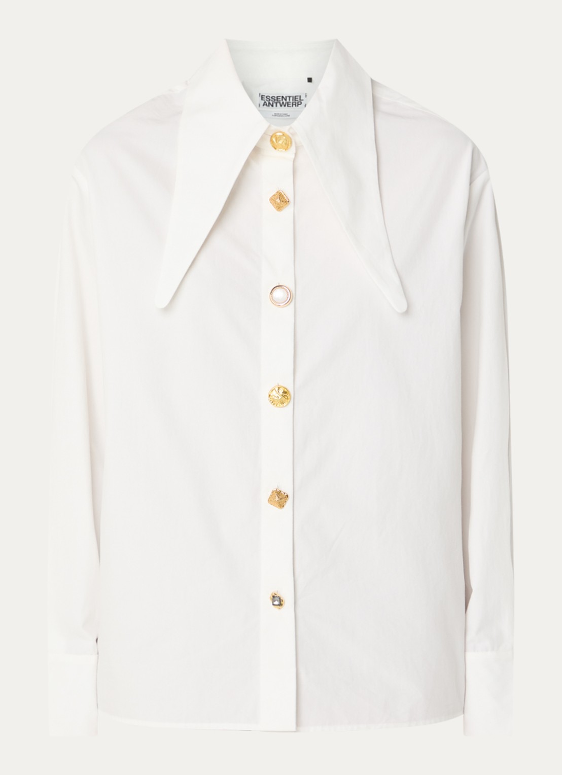 Essentiel Antwerp Blouse met kraag - voorkant 2 wit
