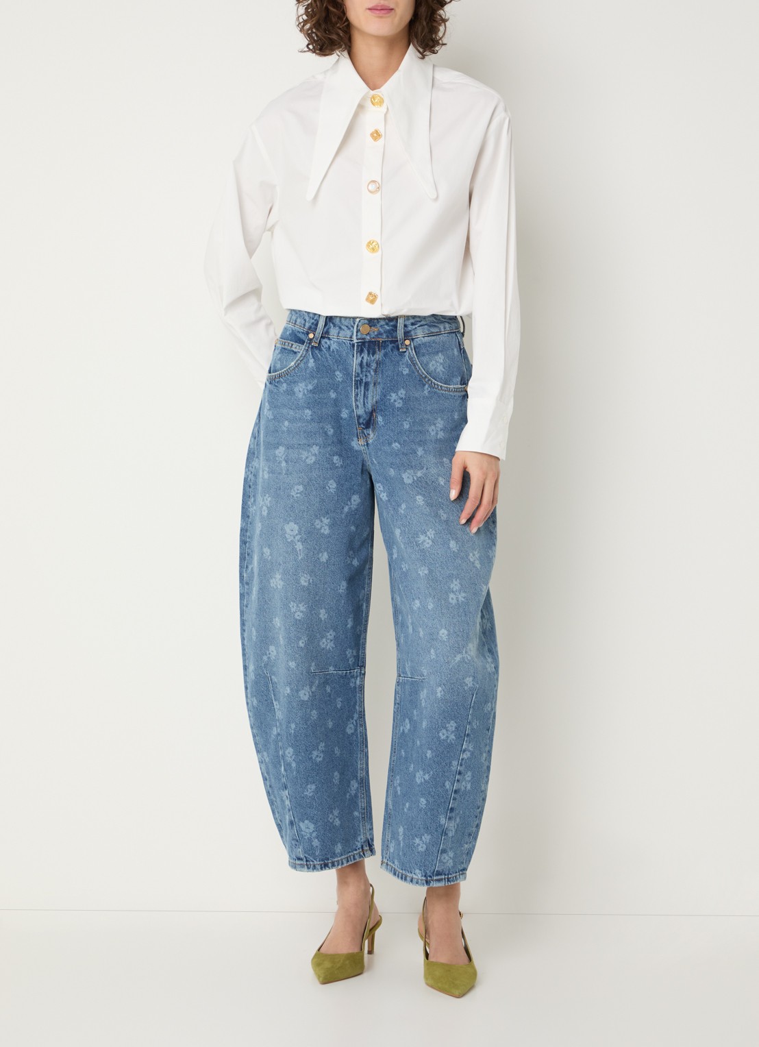 Essentiel Antwerp Blouse met kraag - voorkant 3 wit