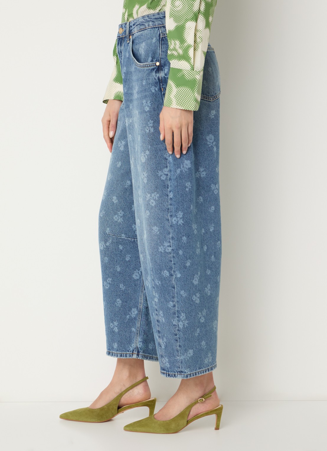 Essentiel Antwerp High waist wide leg jeans met gekleurde wassing - detail 3 indigo