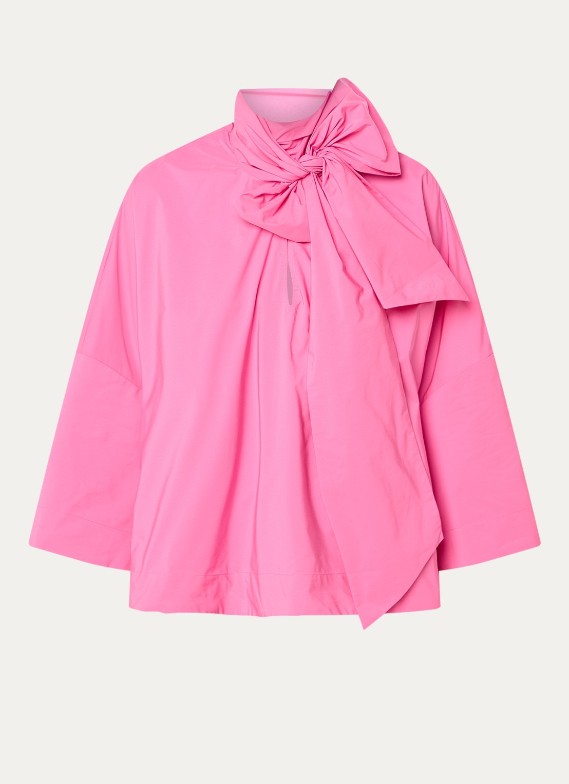 Essentiel Antwerp Igator oversized tuniek met strikkraag - voorkant roze