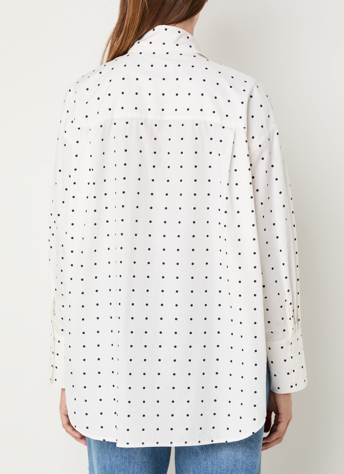 Essentiel Antwerp Imoverit blouse met stippenprint - achterkant 2 wit