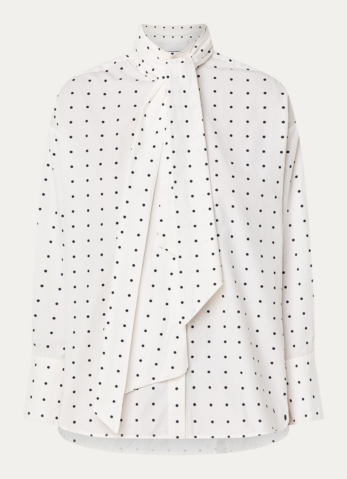 Essentiel Antwerp Imoverit blouse met stippenprint - voorkant 3 wit
