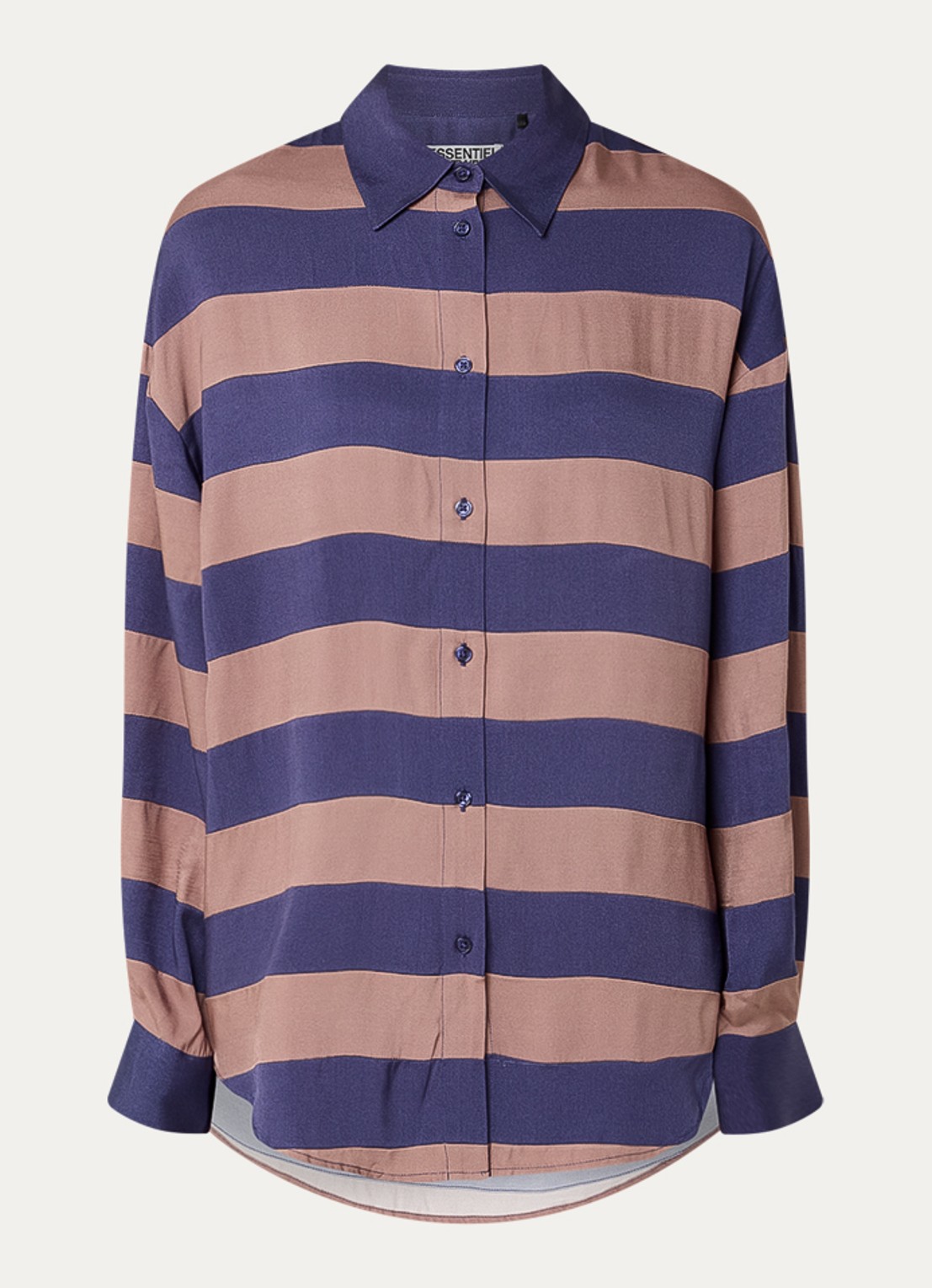 Essentiel Antwerp Jaim blouse met streepprint - voorkant 2 paars