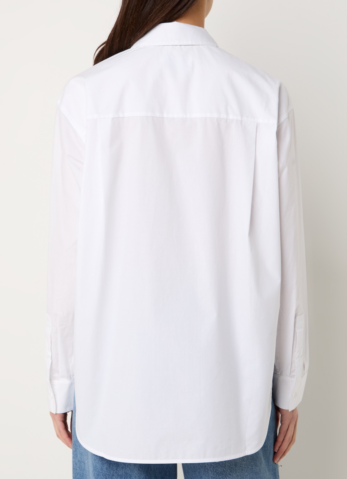 Essentiel Antwerp Jambers blouse met strikkraag - achterkant 3 wit
