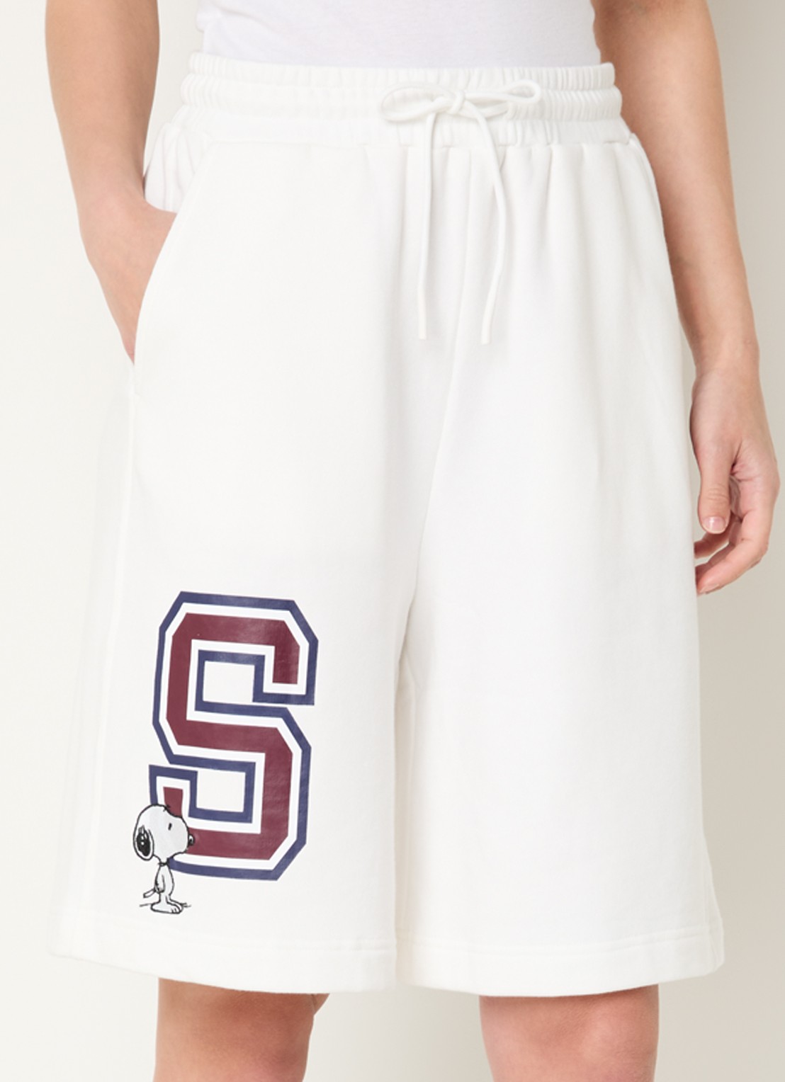 Essentiel Antwerp Jasket low waist loose fit broek met steekzakken - detail 4 gebroken wit