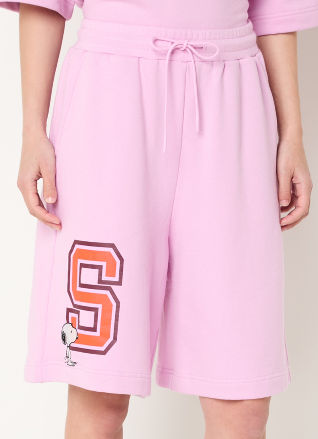 Essentiel Antwerp Jasket low waist loose fit broek met steekzakken - detail roze