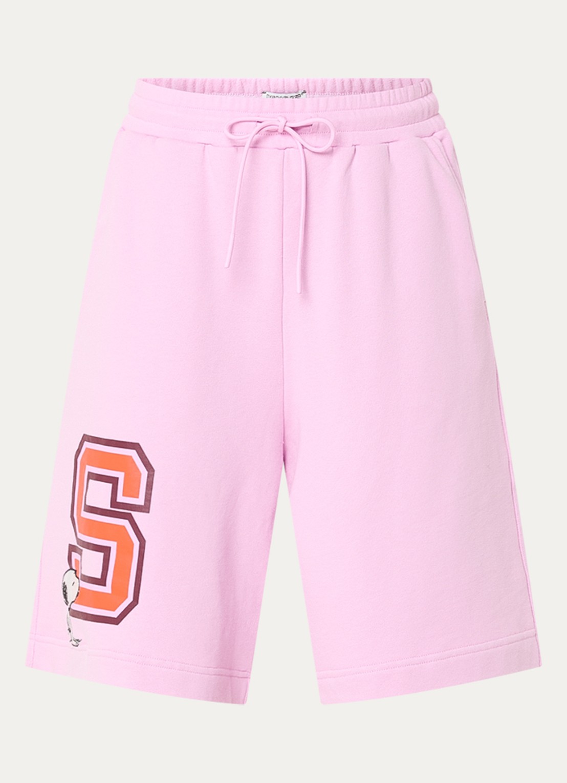 Essentiel Antwerp Jasket low waist loose fit broek met steekzakken - voorkant 3 roze