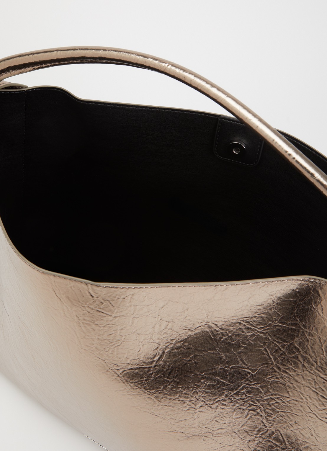 Essentiel Antwerp Jatalia shopper van kaflsleer met metallic finish  - detail 2 goud