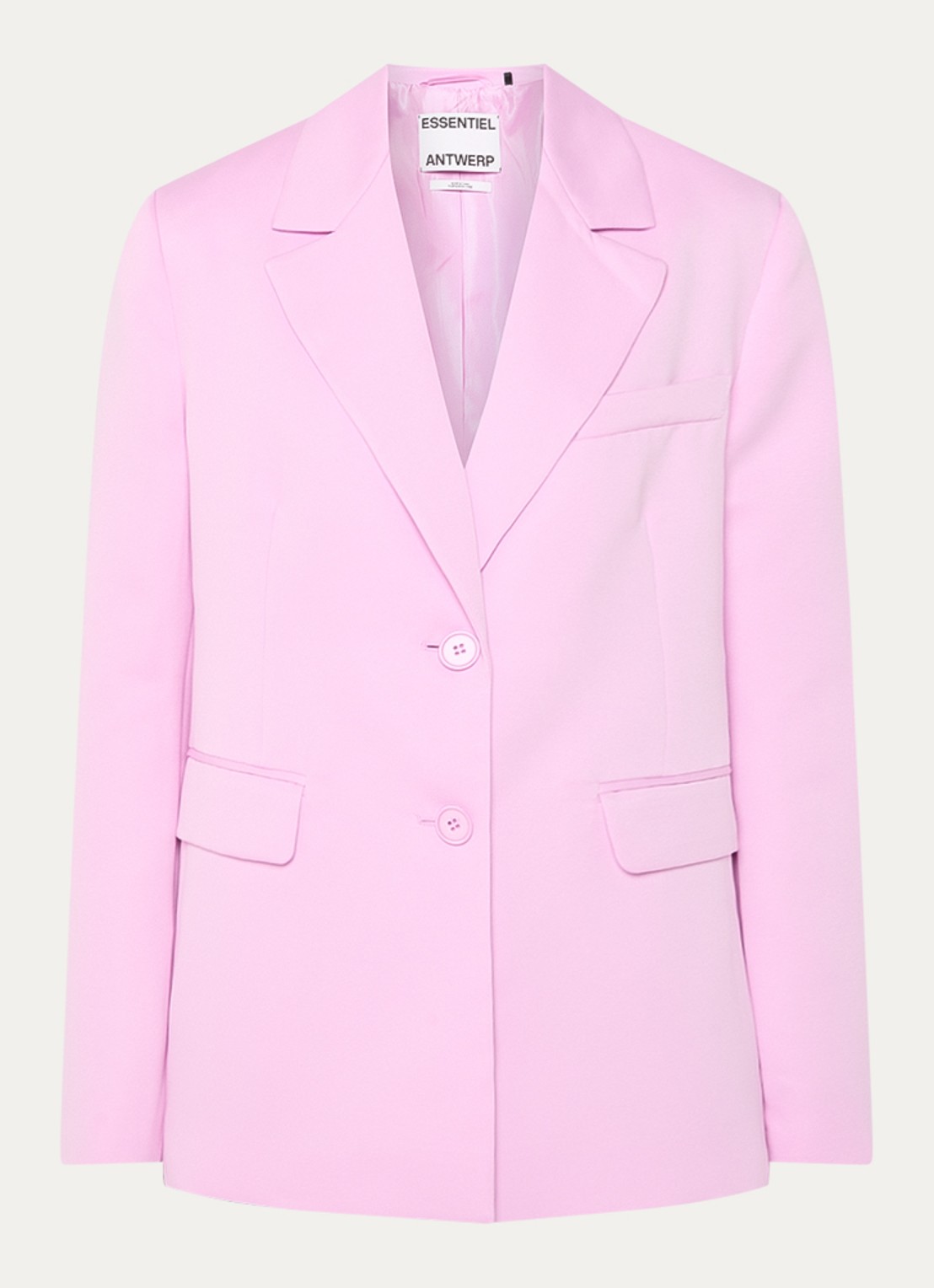 Essentiel Antwerp Jazer blazer met klepzakken - voorkant roze
