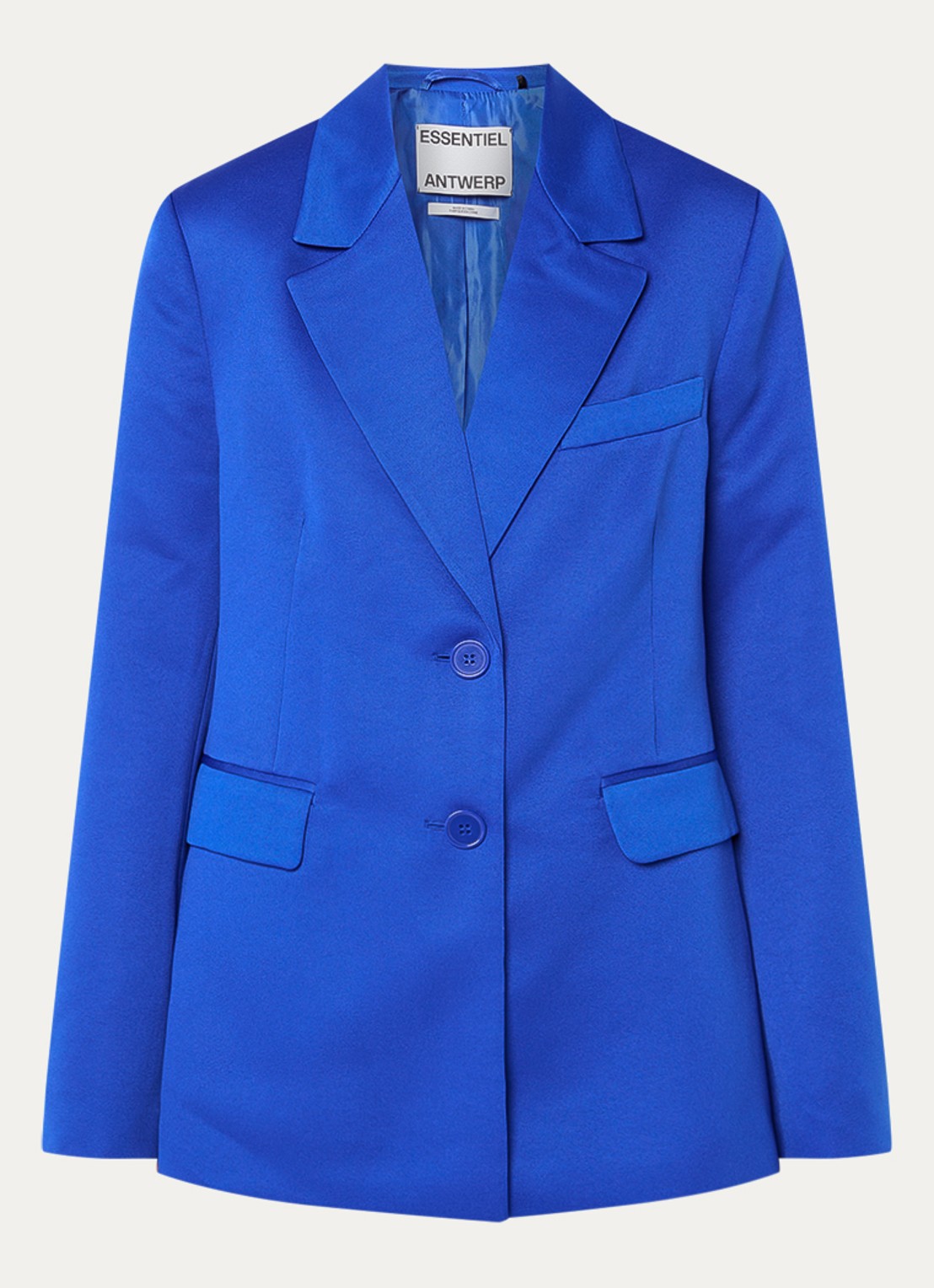 Essentiel Antwerp Jazer blazer met klepzakken - voorkant kobaltblauw