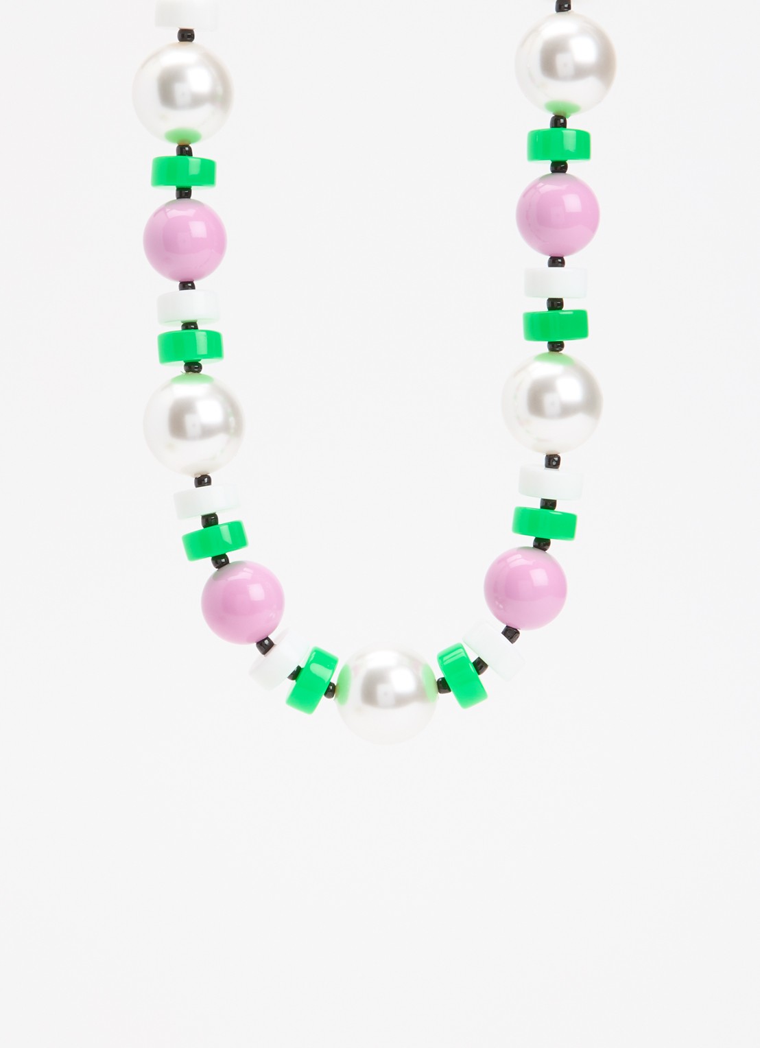 Essentiel Antwerp Jekko kralenketting  - voorkant groen