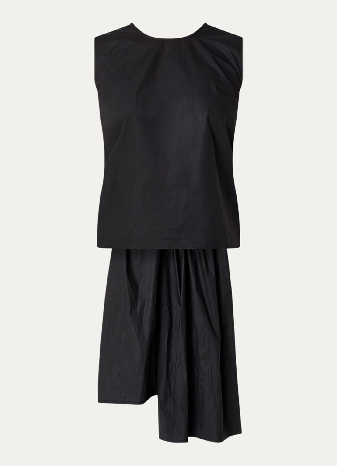 Essentiel Antwerp Jelani top met gestrikt detail en rugdecolleté - voorkant 3 zwart