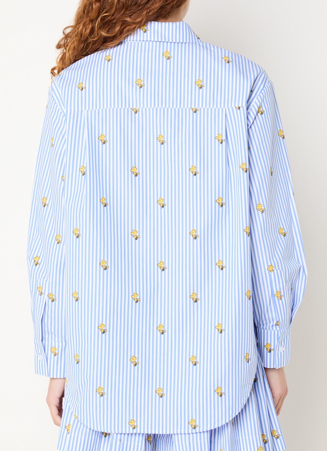 Essentiel Antwerp Jeppermint blouse met print - achterkant blauw