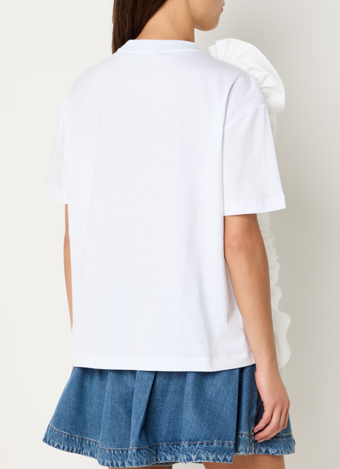 Essentiel Antwerp Jidole T-shirt met applicatie - achterkant wit