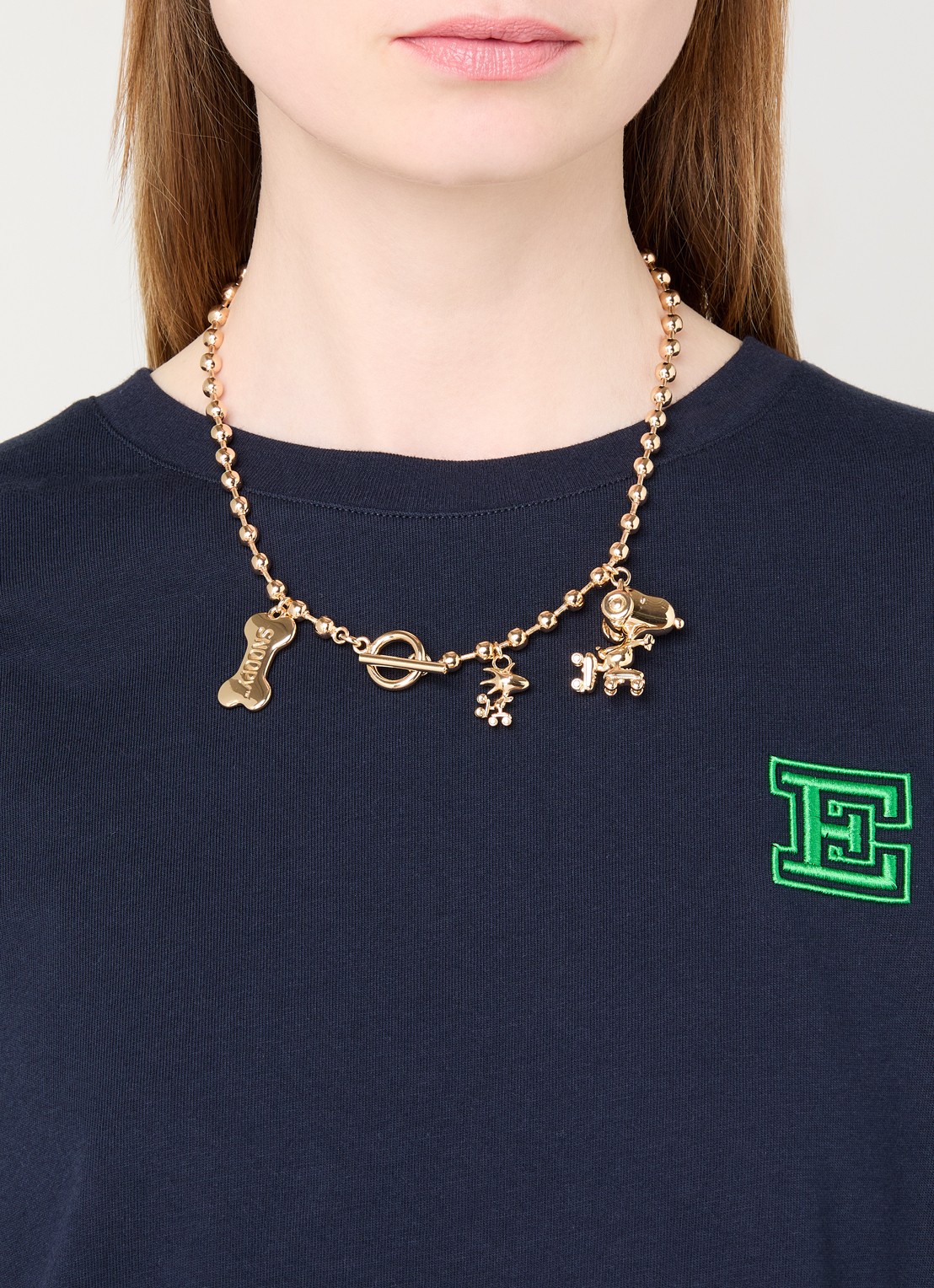 Essentiel Antwerp Jilli ketting met hanger - voorkant 2 goud