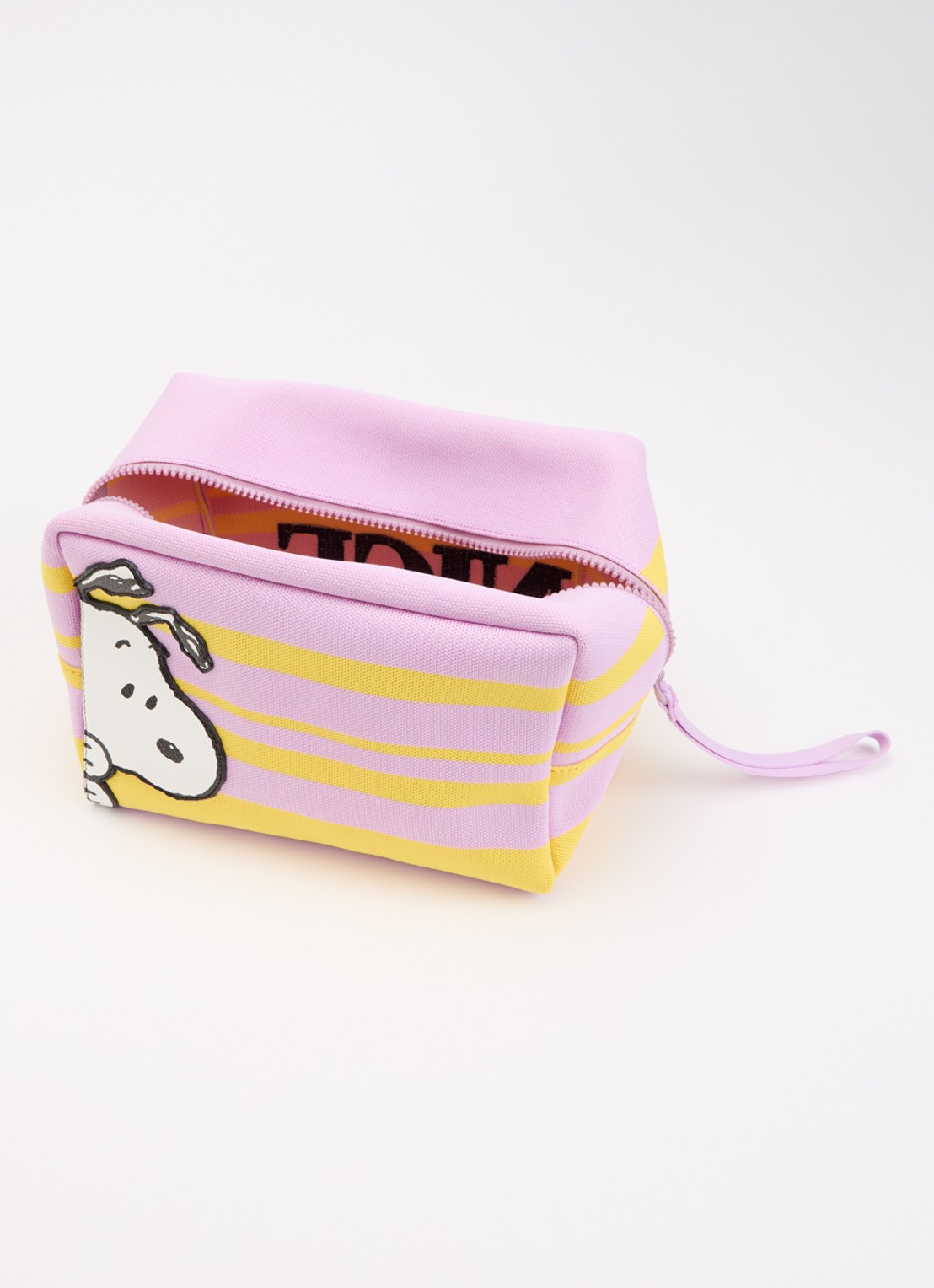 Essentiel Antwerp Jinche etui met streepdessin en borduring - voorkant 2 lila