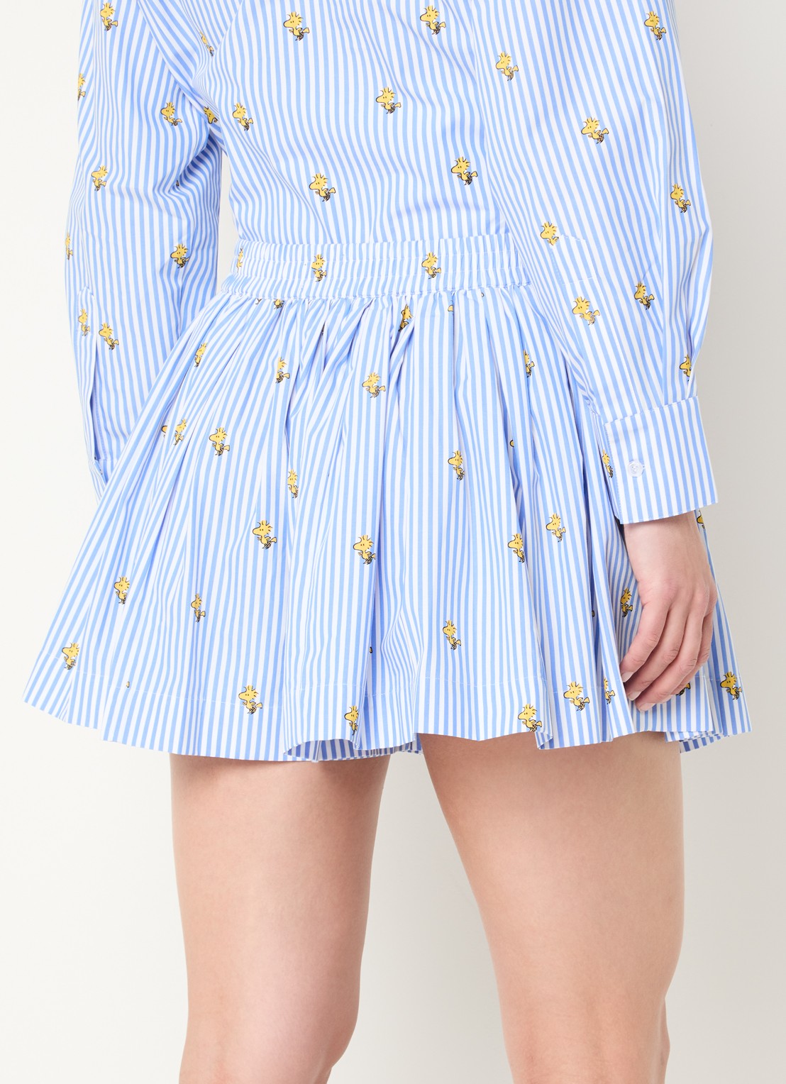 Essentiel Antwerp Jinus geplooide broekrok met print - achterkant blauw