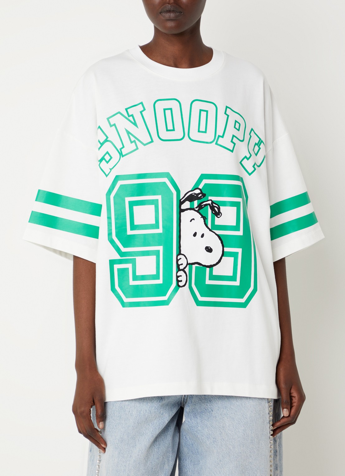 Essentiel Antwerp Joopio T-shirt met front- en backprint - achterkant 2 wit