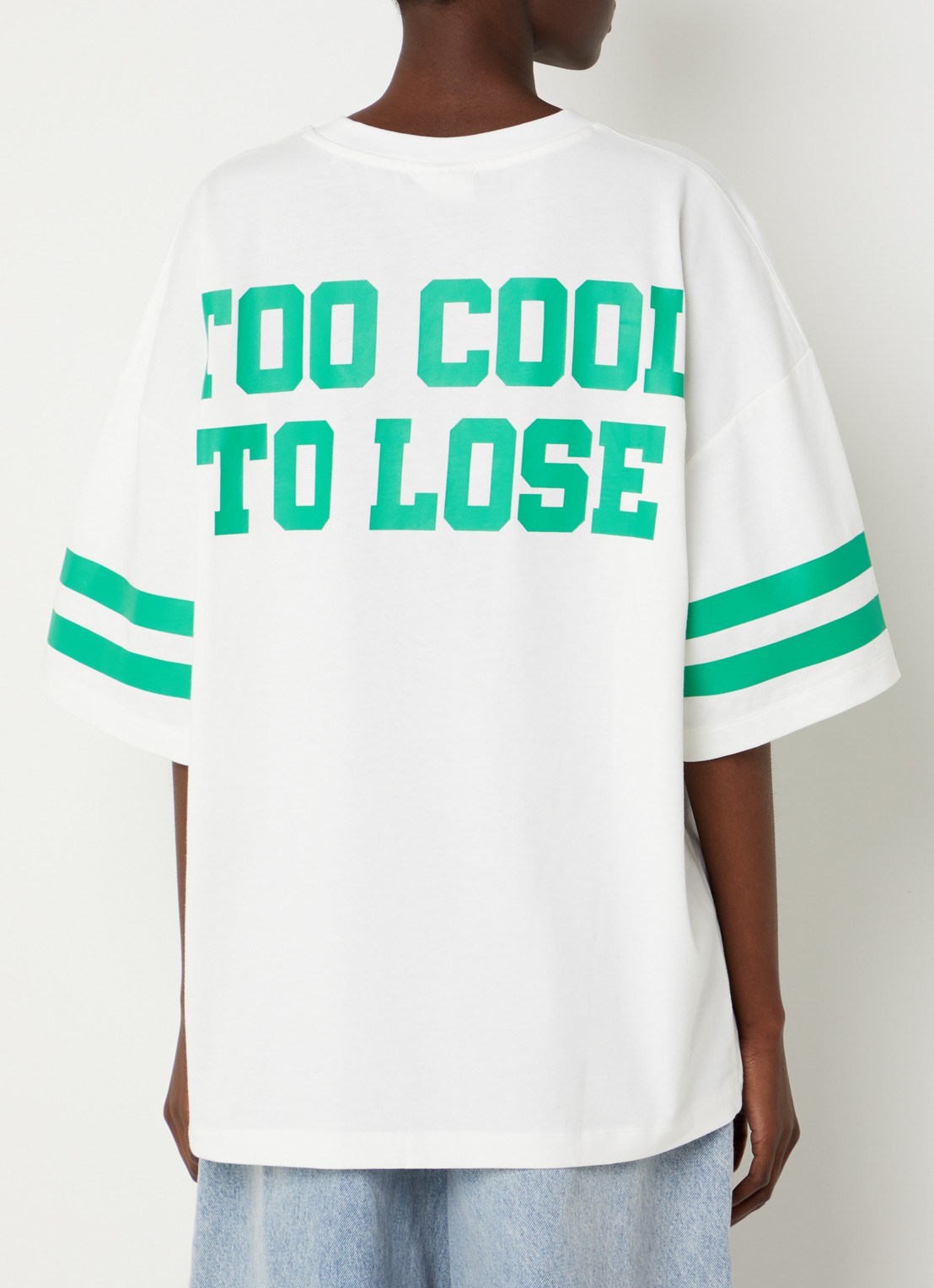 Essentiel Antwerp Joopio T-shirt met front- en backprint - detail wit