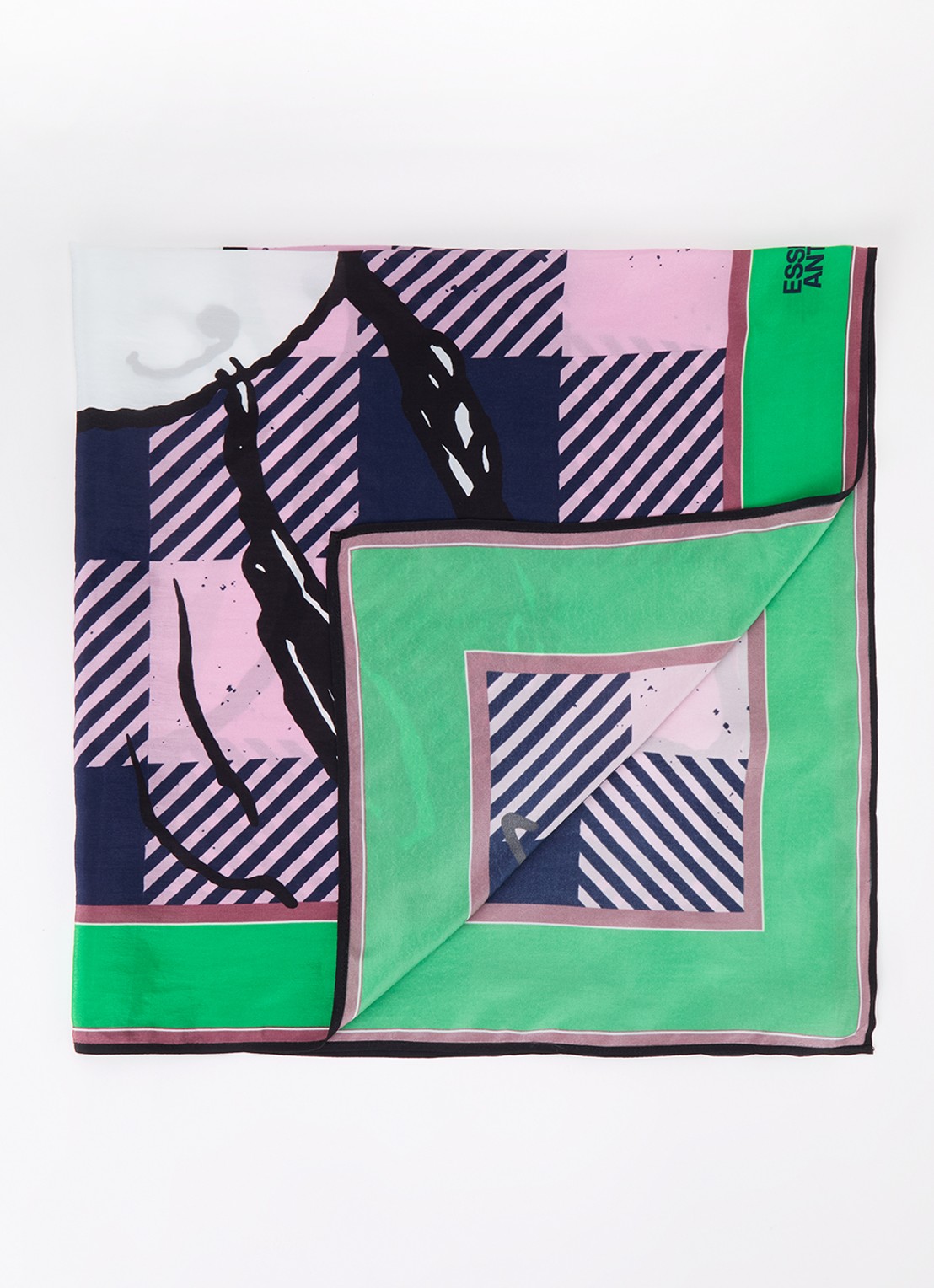 Essentiel Antwerp Joopy sjaal met print  - voorkant 3 lila