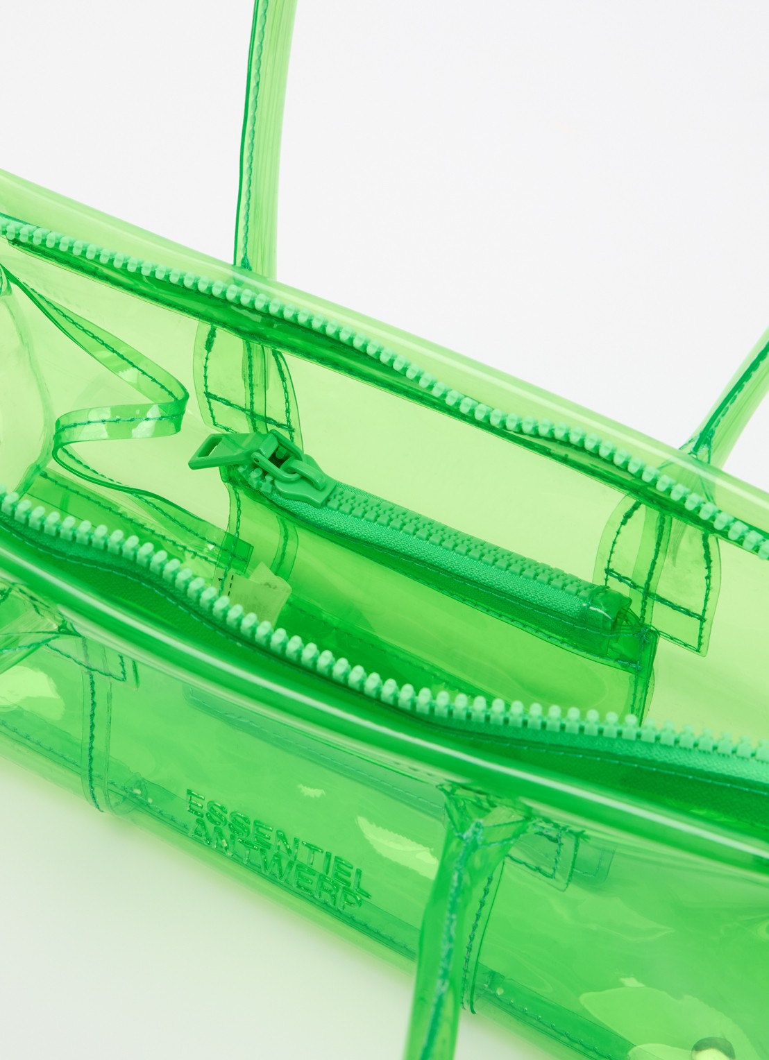 Essentiel Antwerp Joway schoudertas met logo  - detail 2 groen