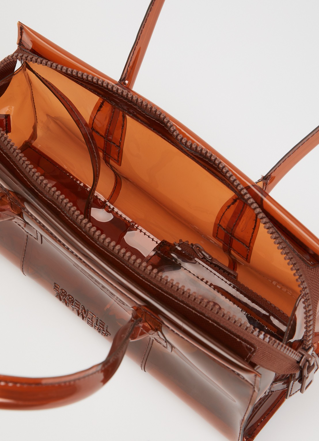 Essentiel Antwerp Joway schoudertas met logo  - detail 2 bruin