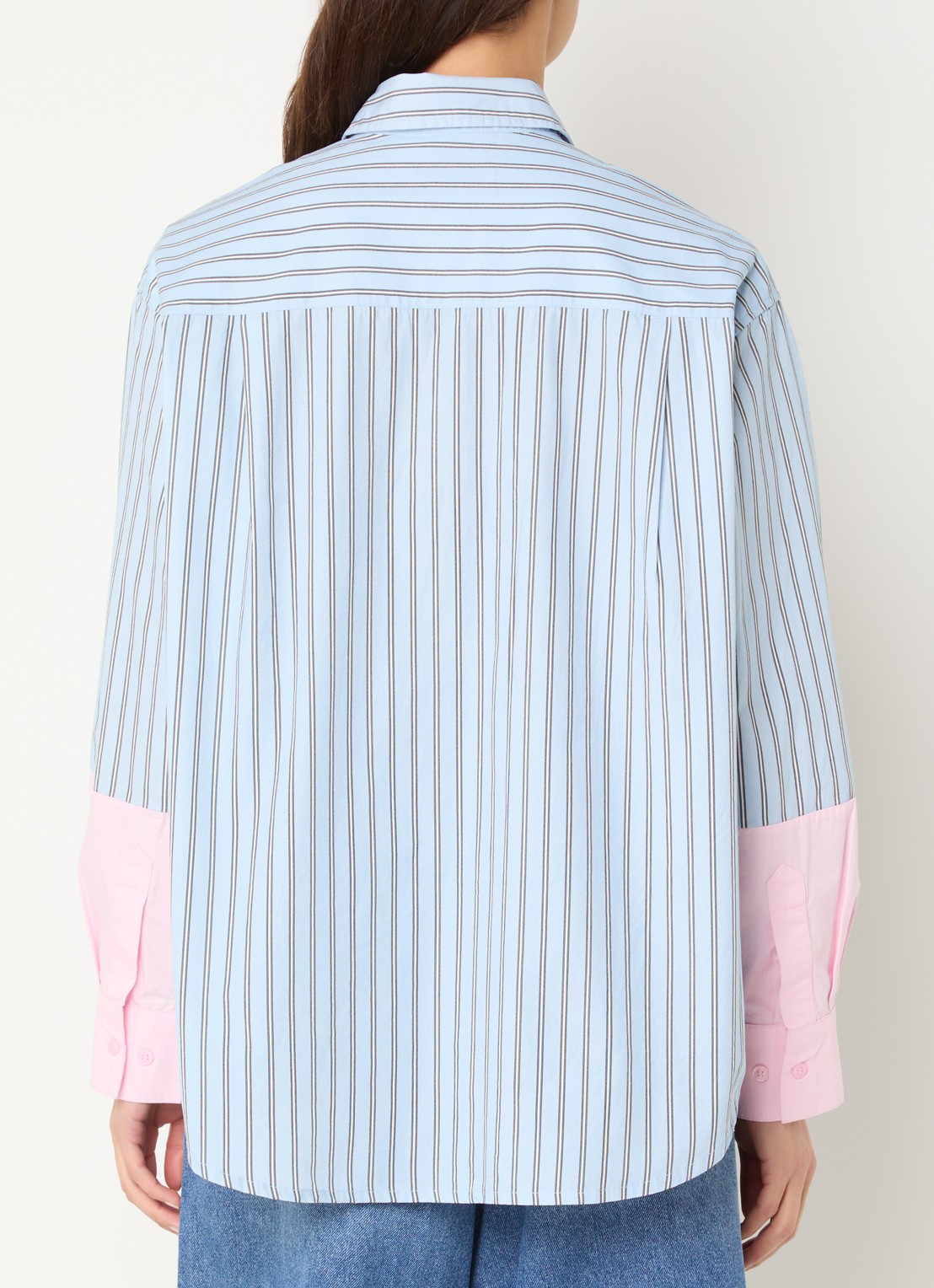 Essentiel Antwerp Jown blouse met print - achterkant 4 blauw