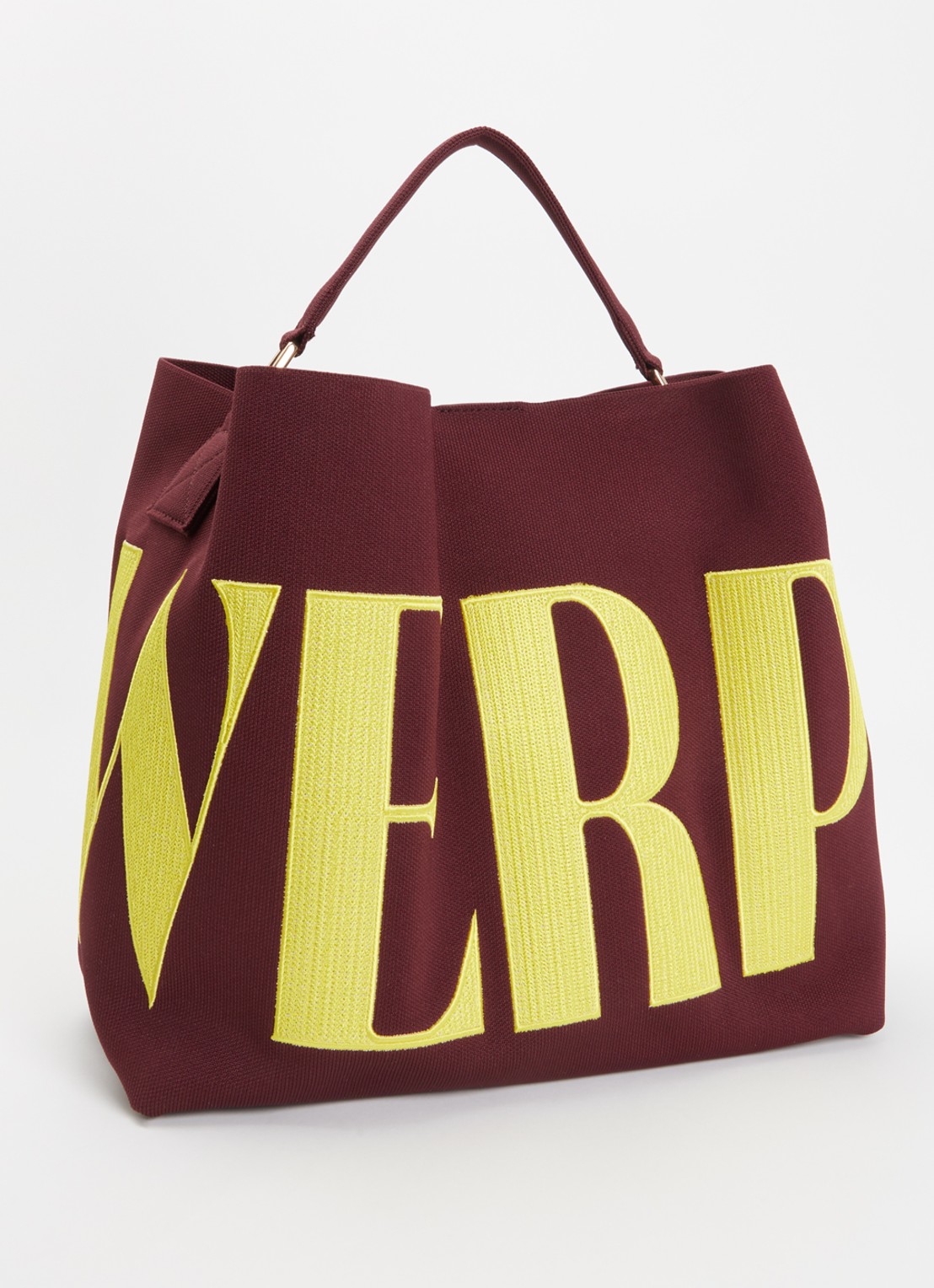Essentiel Antwerp Karoll shopper met logoborduring en afneembare schouderriem - achterkant 4 aubergine