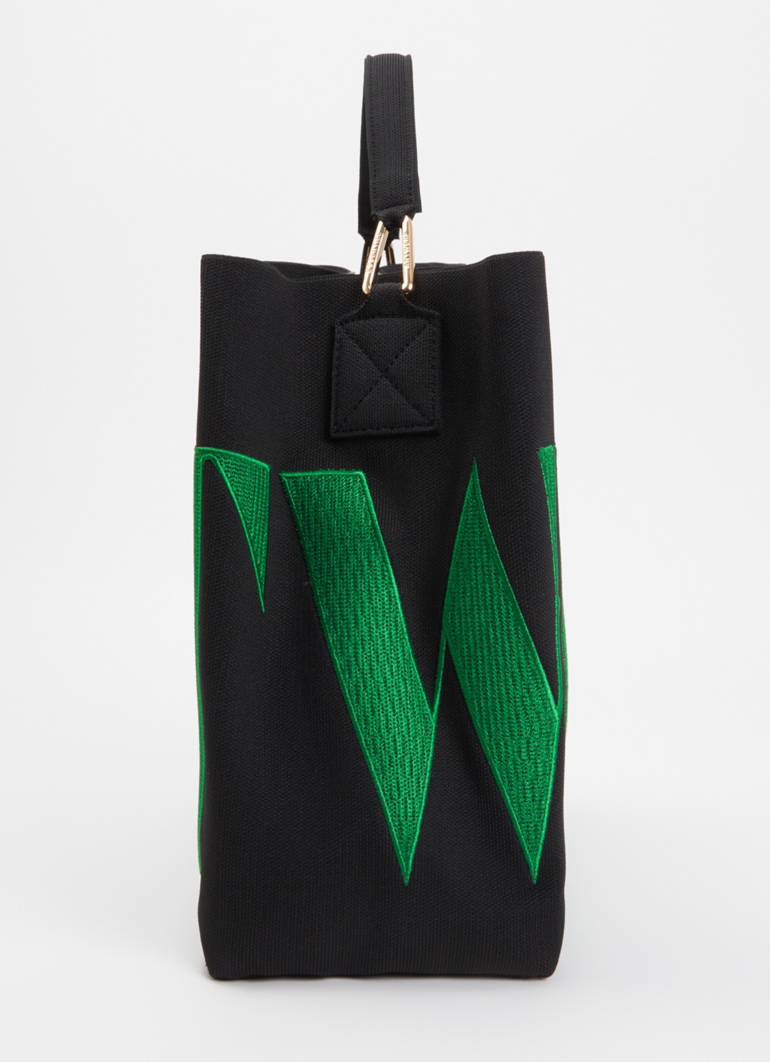 Essentiel Antwerp Karoll shopper met logoborduring en afneembare schouderriem - detail 2 zwart