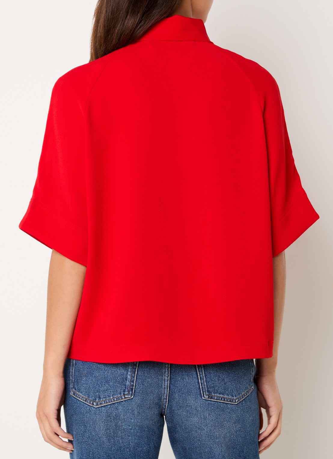 Essentiel Antwerp Kassie tuniek met sjaalkraag - achterkant 2 rood