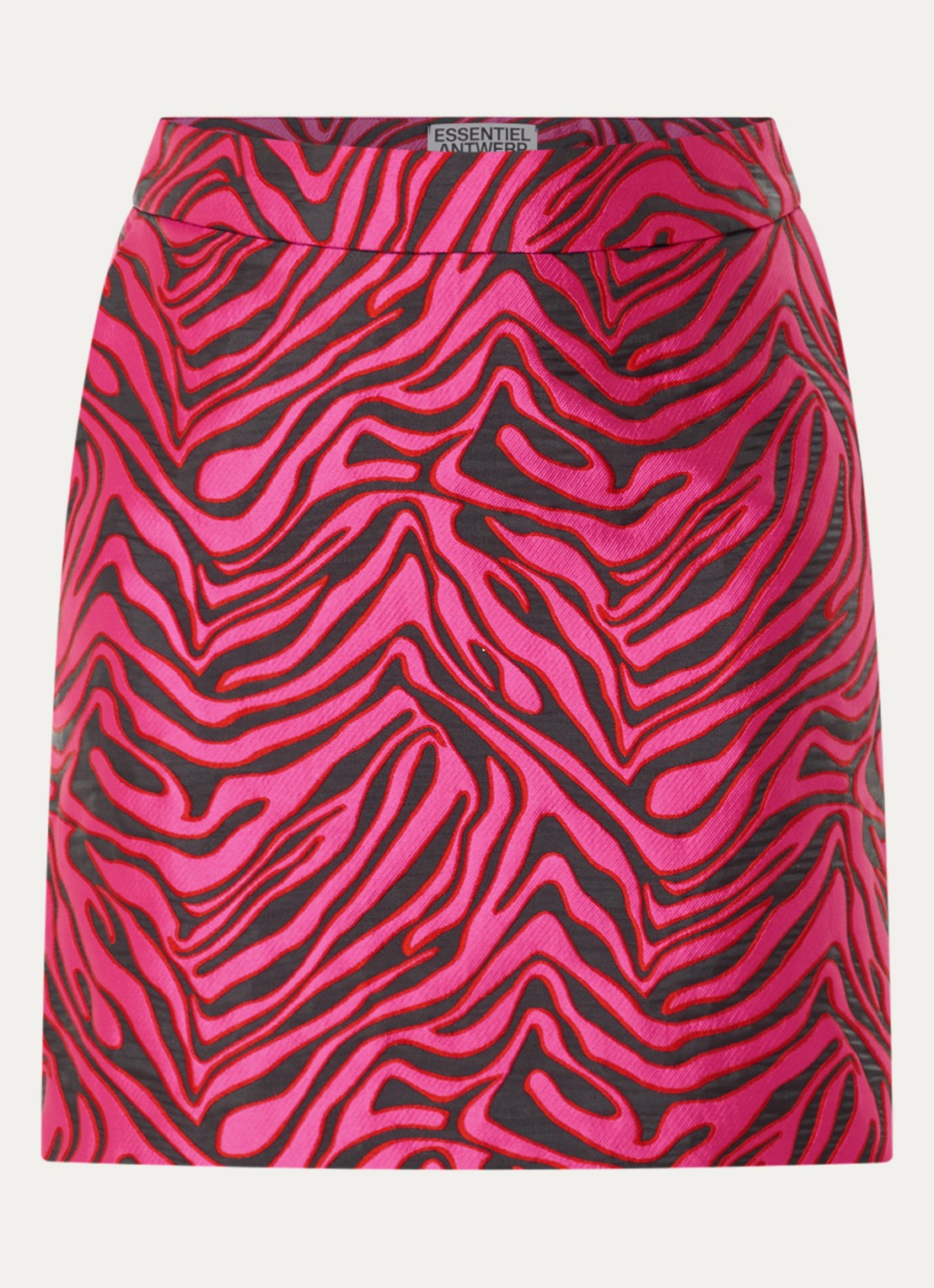 Essentiel Antwerp Kinley mini rok met dierenprint - voorkant 3 fuchsia