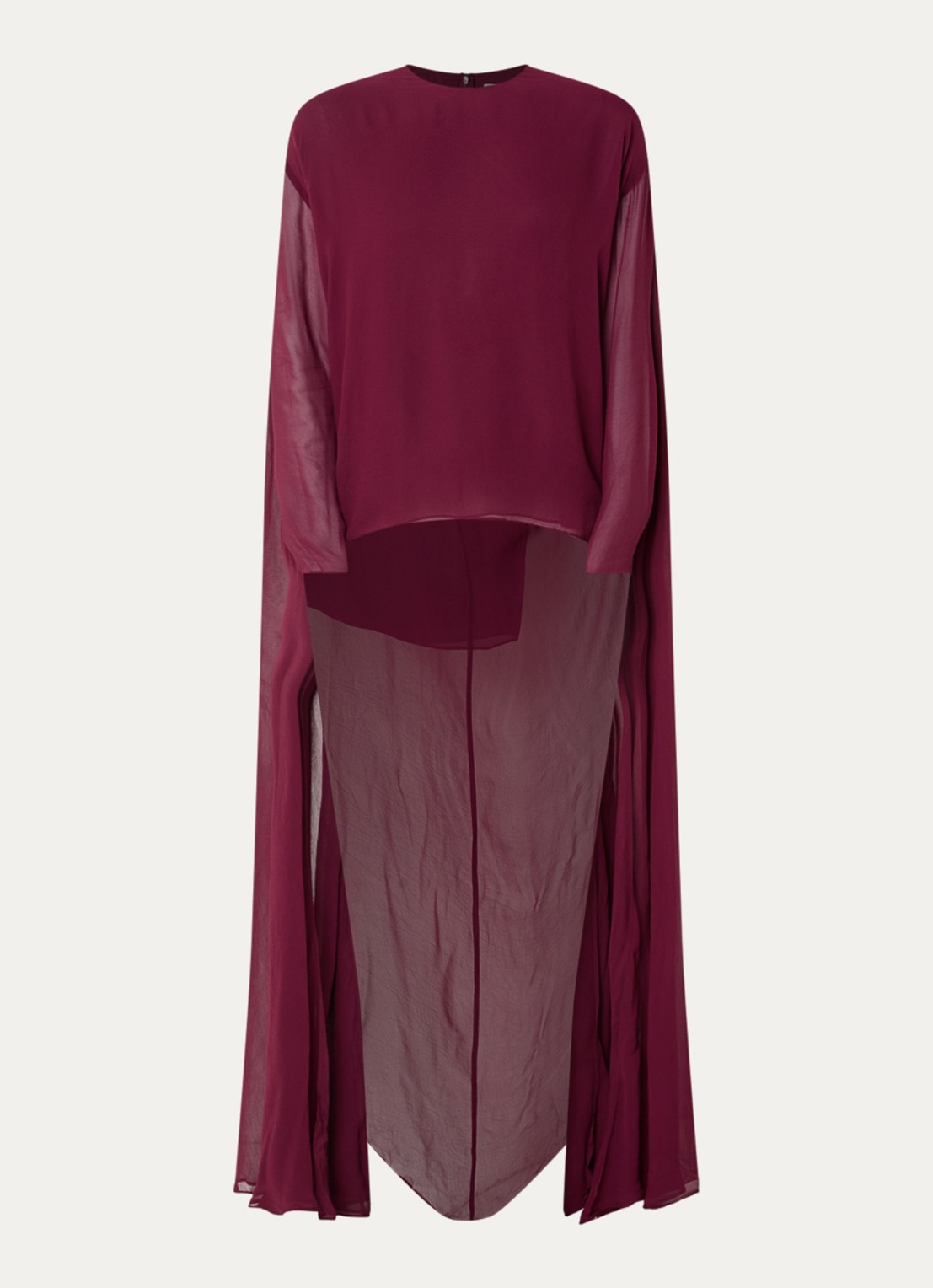 Essentiel Antwerp Kiyoki tuniek met ronde hals - voorkant 2 aubergine