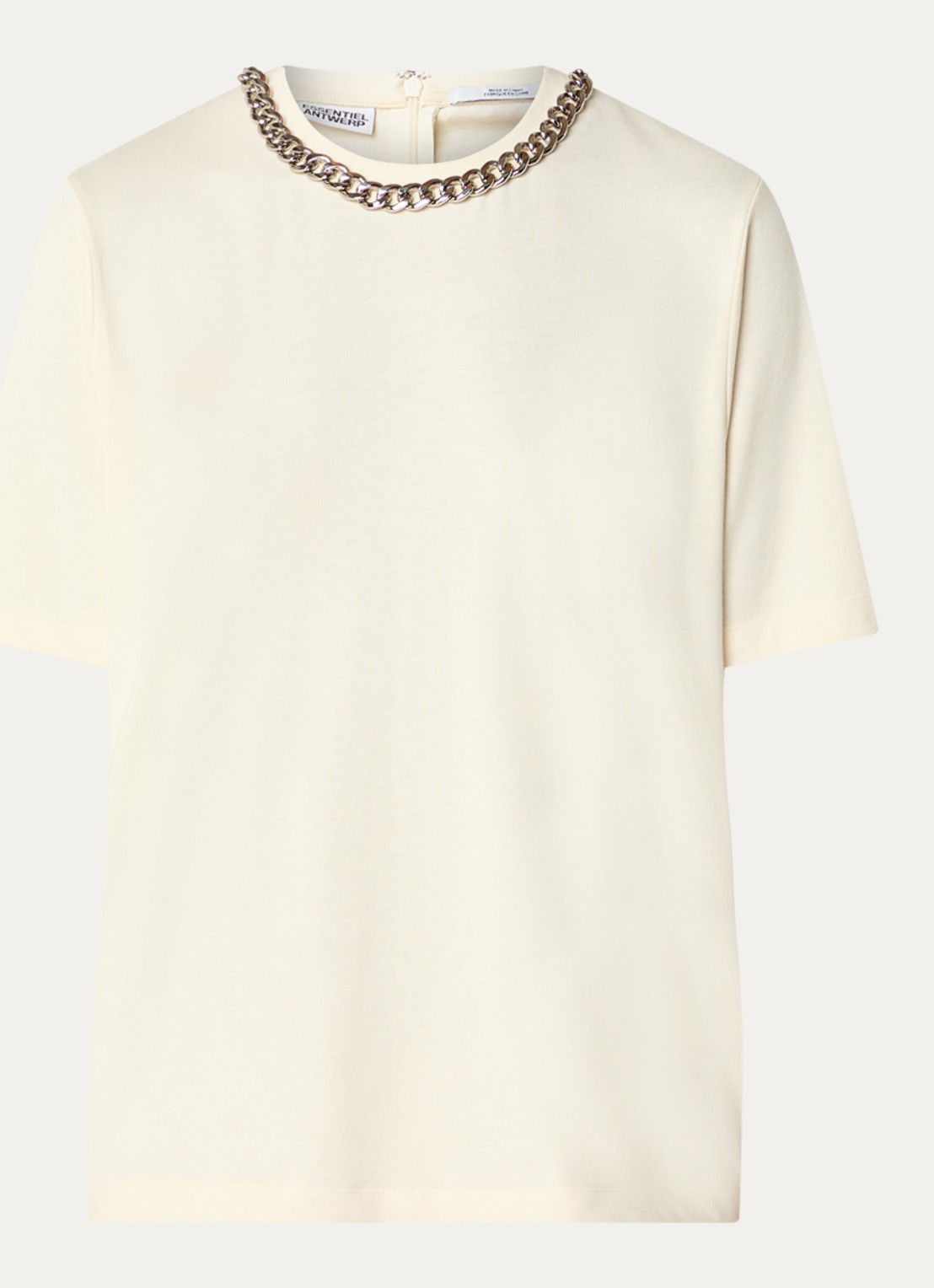 Essentiel Antwerp Klaim T-shirt met stretch - voorkant 2 creme