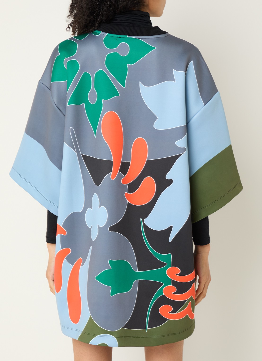 Essentiel Antwerp Klassic mini T-shirt jurk met print - achterkant 3 grijs