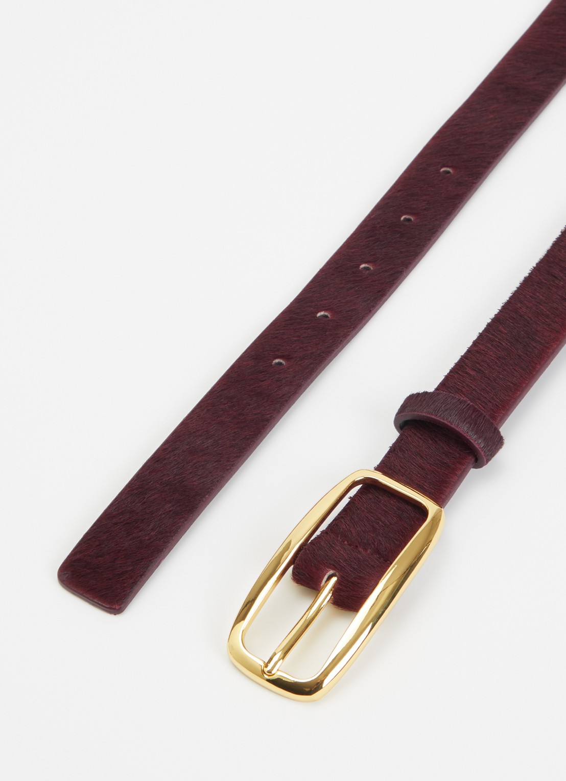 Essentiel Antwerp Klub riem van leer  - detail 2 aubergine