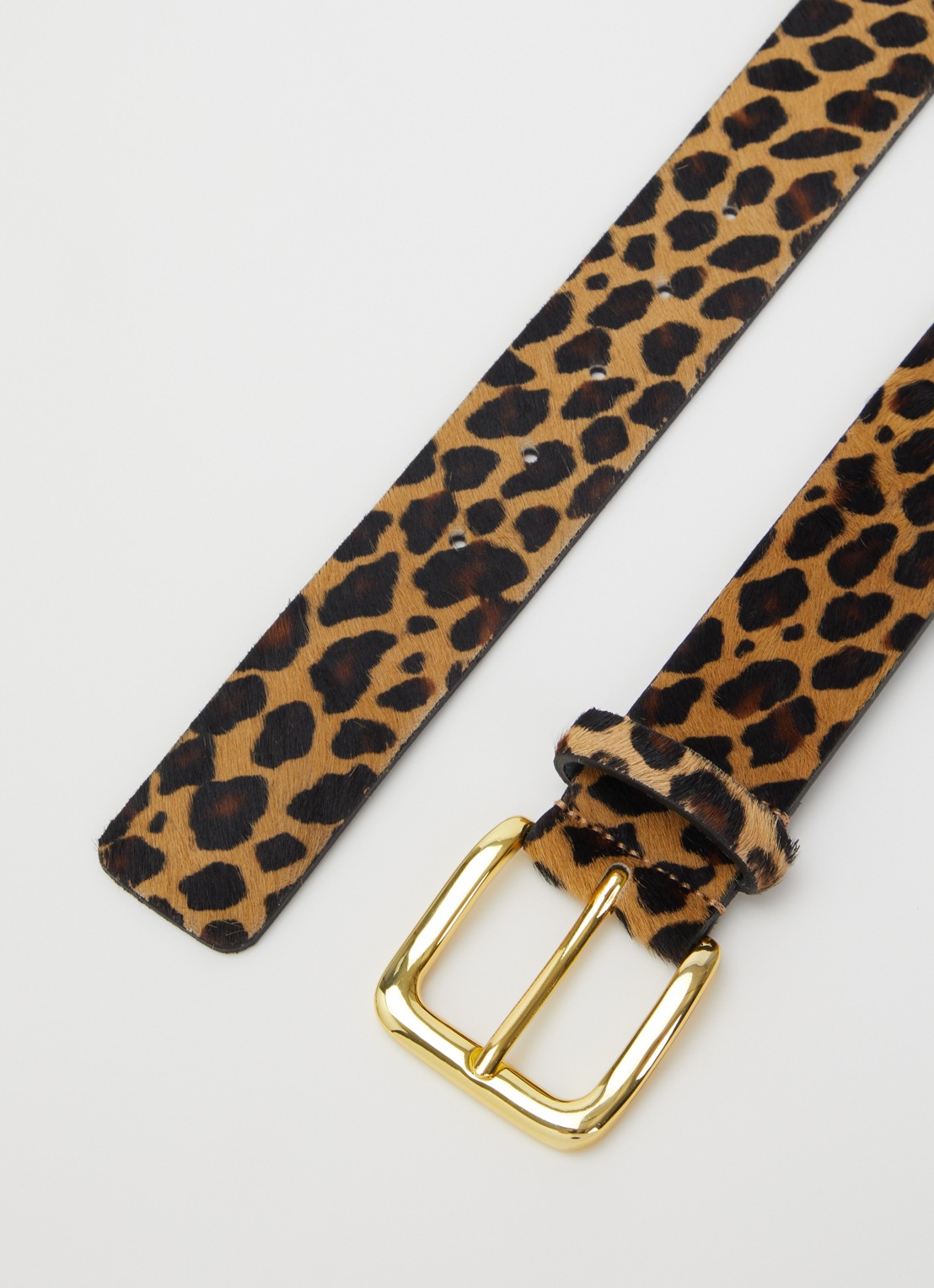 Essentiel Antwerp Kofee riem met panterprint - detail 2 bruin