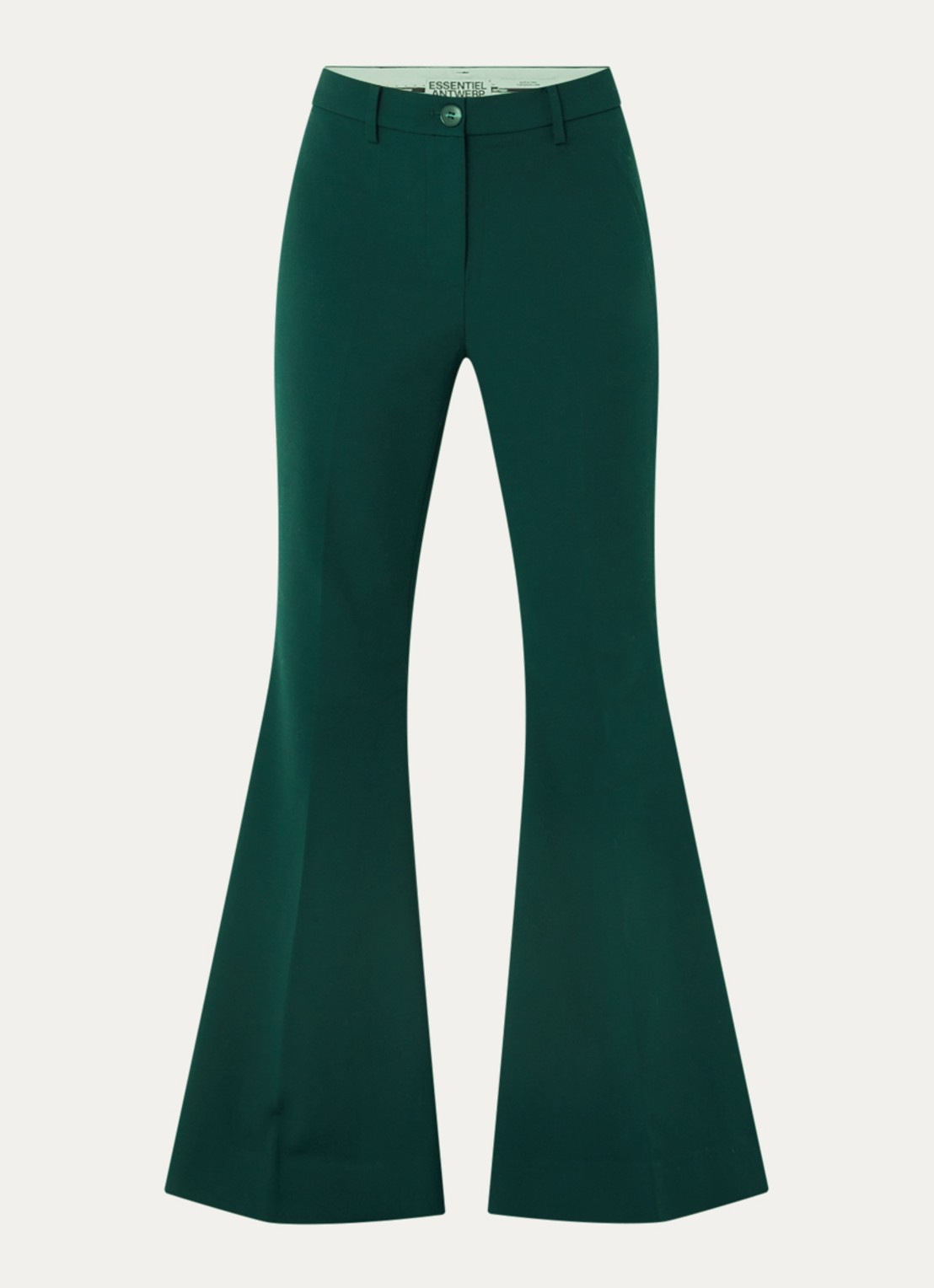 Essentiel Antwerp Konsiderate high waist flared fit broek - voorkant 3 donkergroen