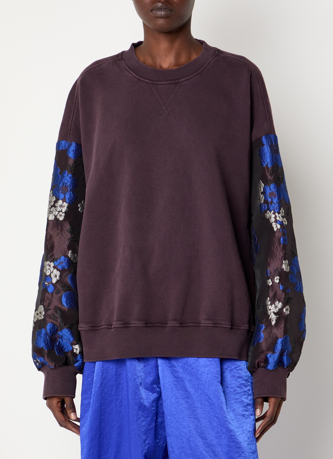 Essentiel Antwerp Kueer sweater met jacquard dessin - detail 4 bruin