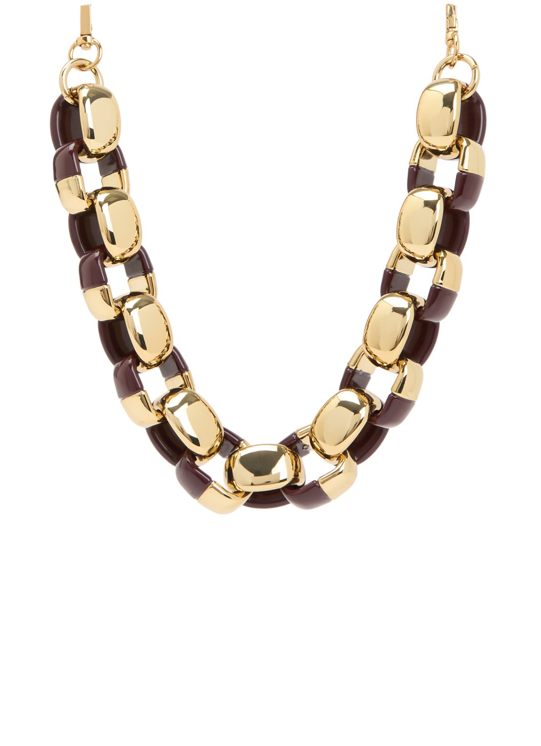 Essentiel Antwerp Kurve ketting  - voorkant goud